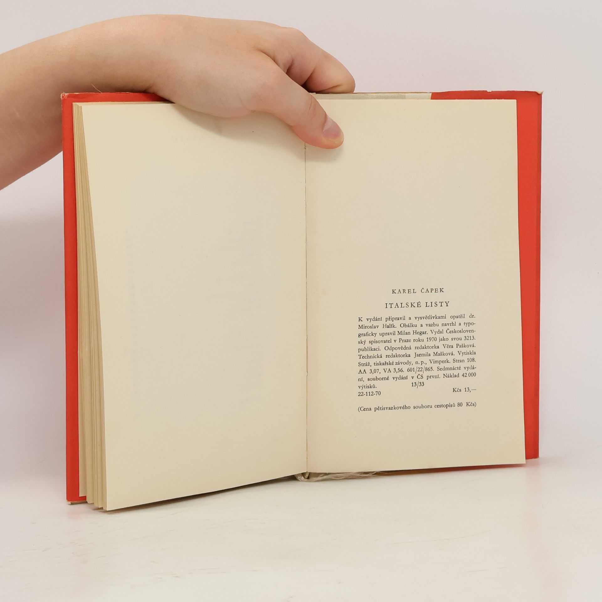 Karel Čapek Italské listy