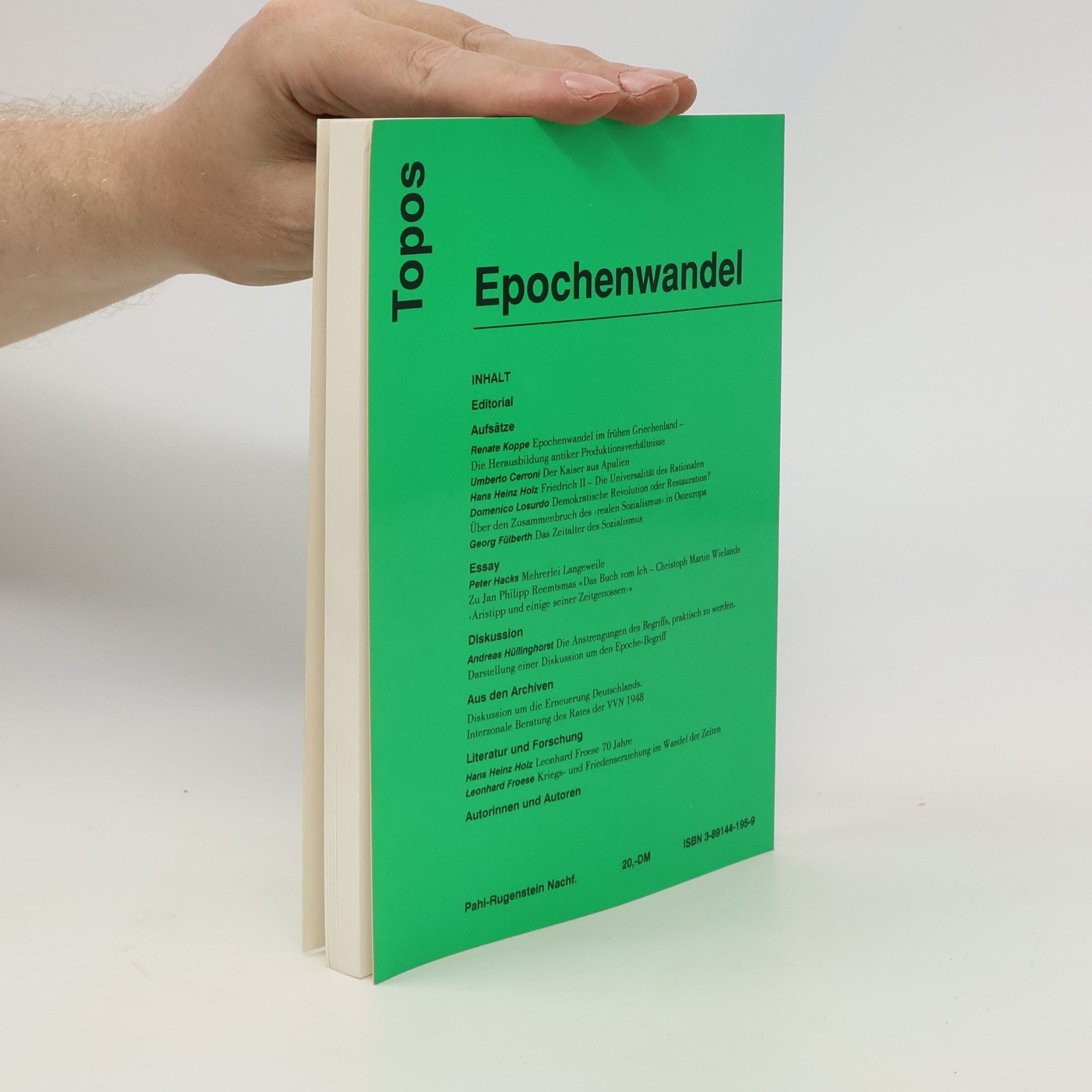 Hans Heinz Holz Epochenwandel