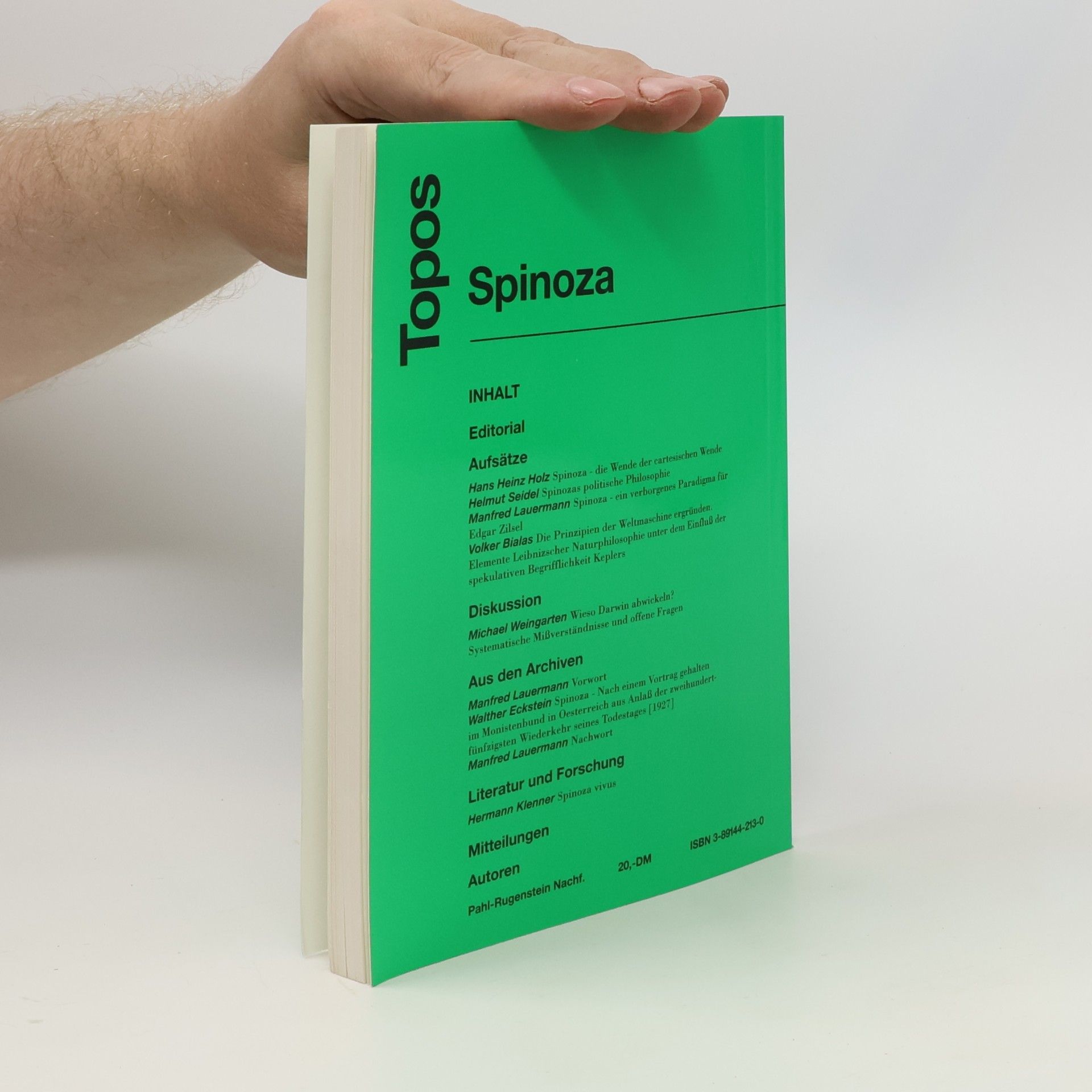 Hans Heinz Holz Spinoza