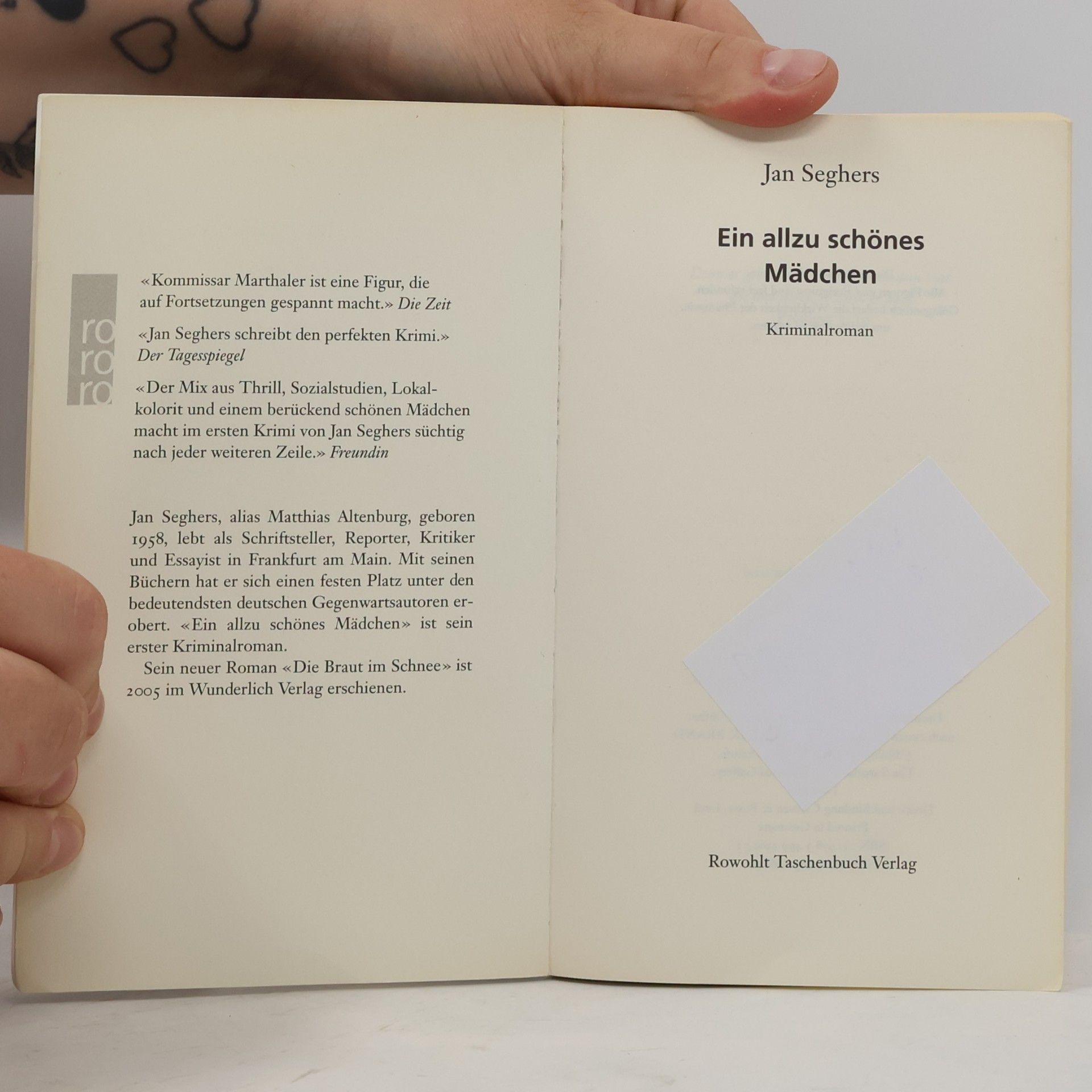 Jan Seghers Ein allzu schönes Mädchen