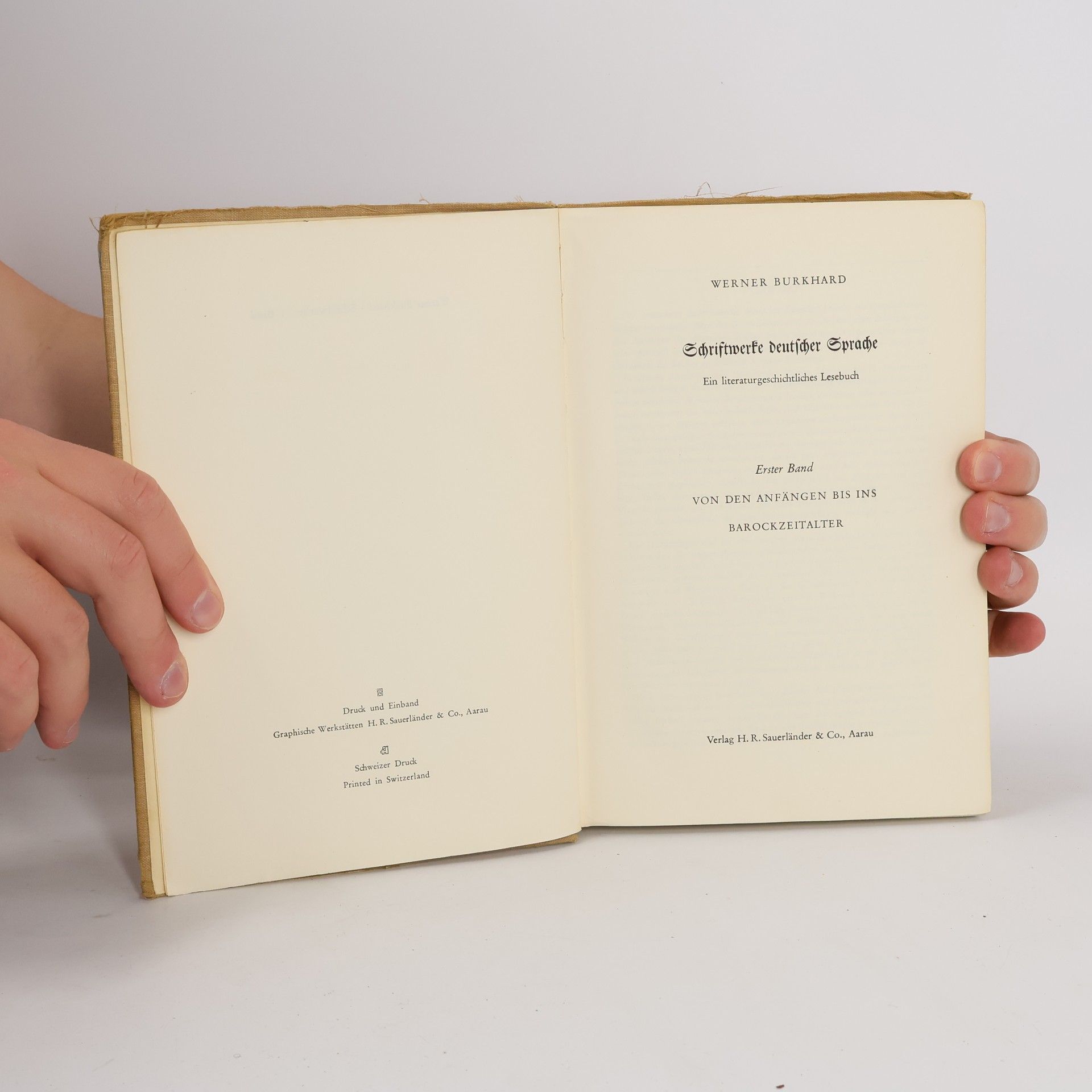 Werner Burkhard Schriftwerke deutscher Sprache