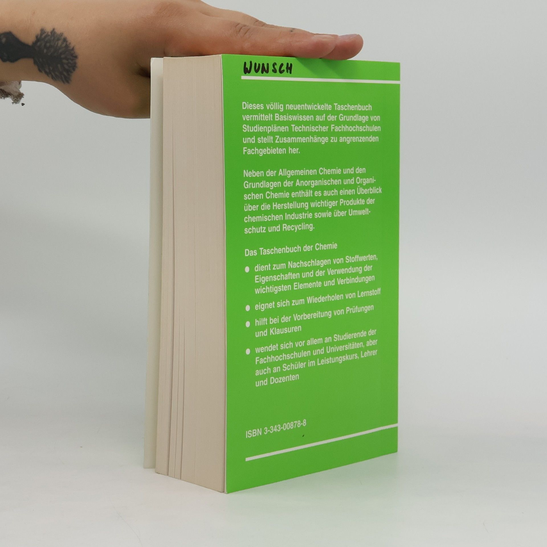 Karl Schwister Taschenbuch der Chemie