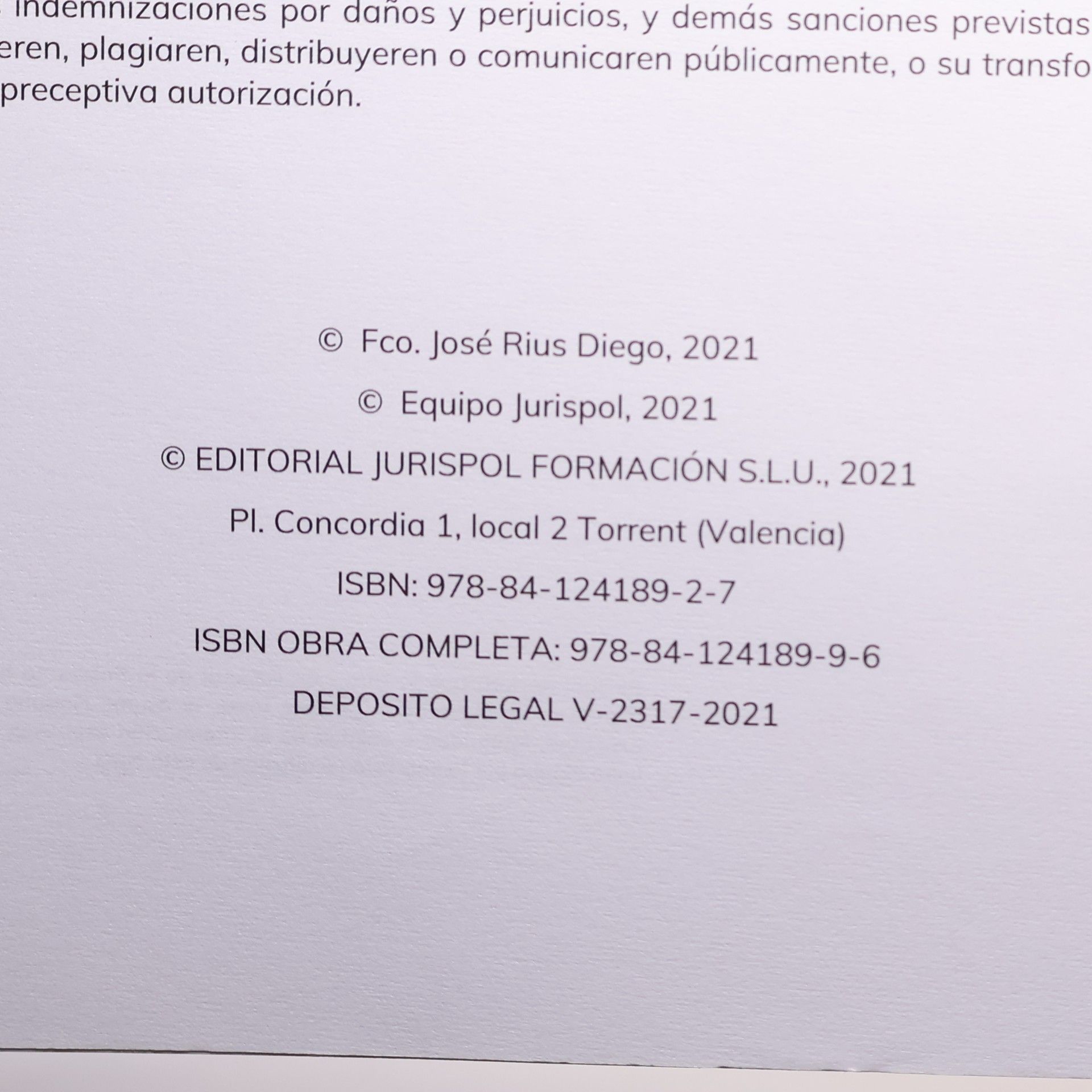 Fco. José Rius Diego Temario Oposición: Inspector de Policía: Ciencias Jurídicas 1