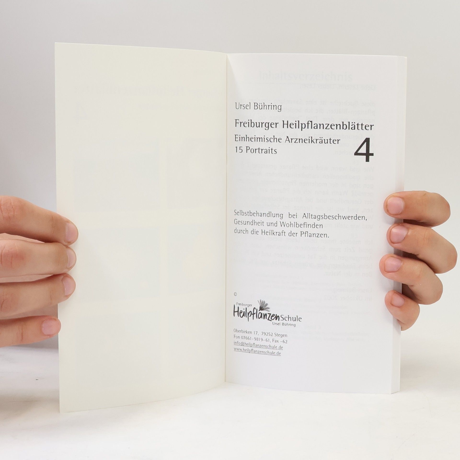 Ursel Bühring Freiburger Heilpflanzenblätter Band 4