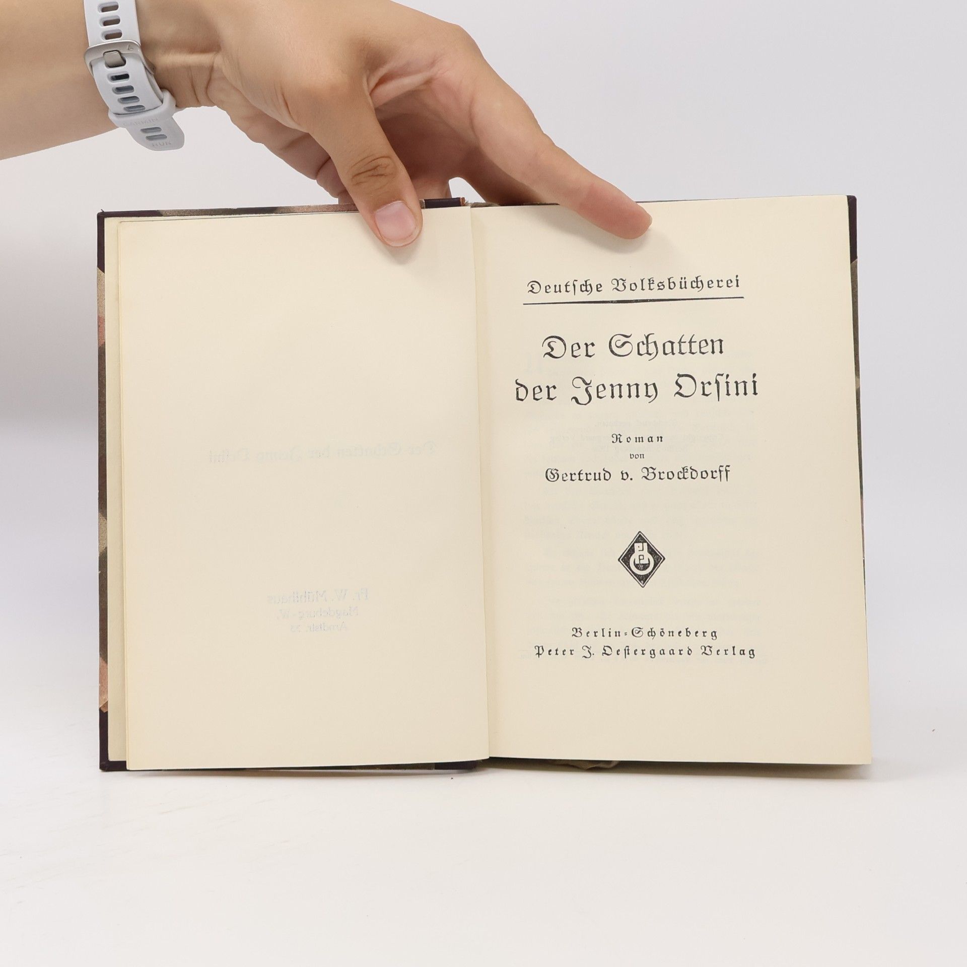 Gertrud von Brockdorff Der Schatten der Jenny Orsini