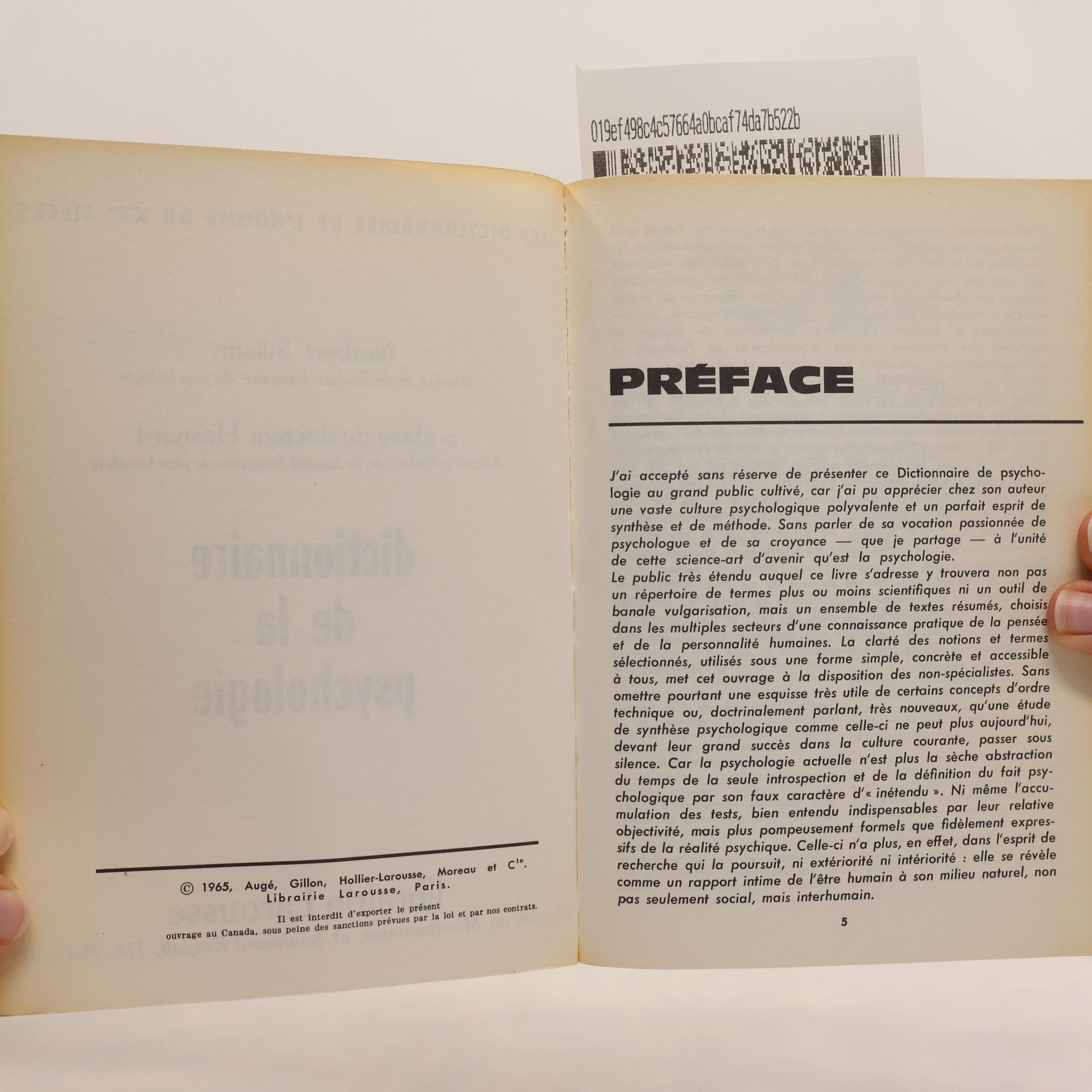 Norbert Sillamy Dictionnaire de la psychologie