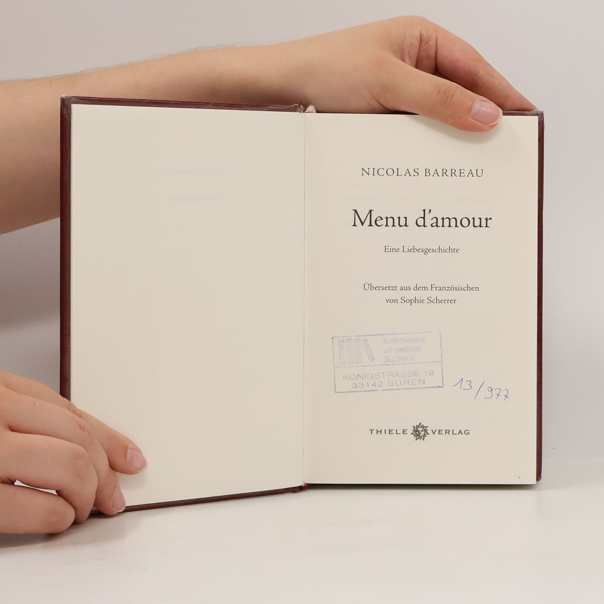 Nicolas Barreau Menu d'amour