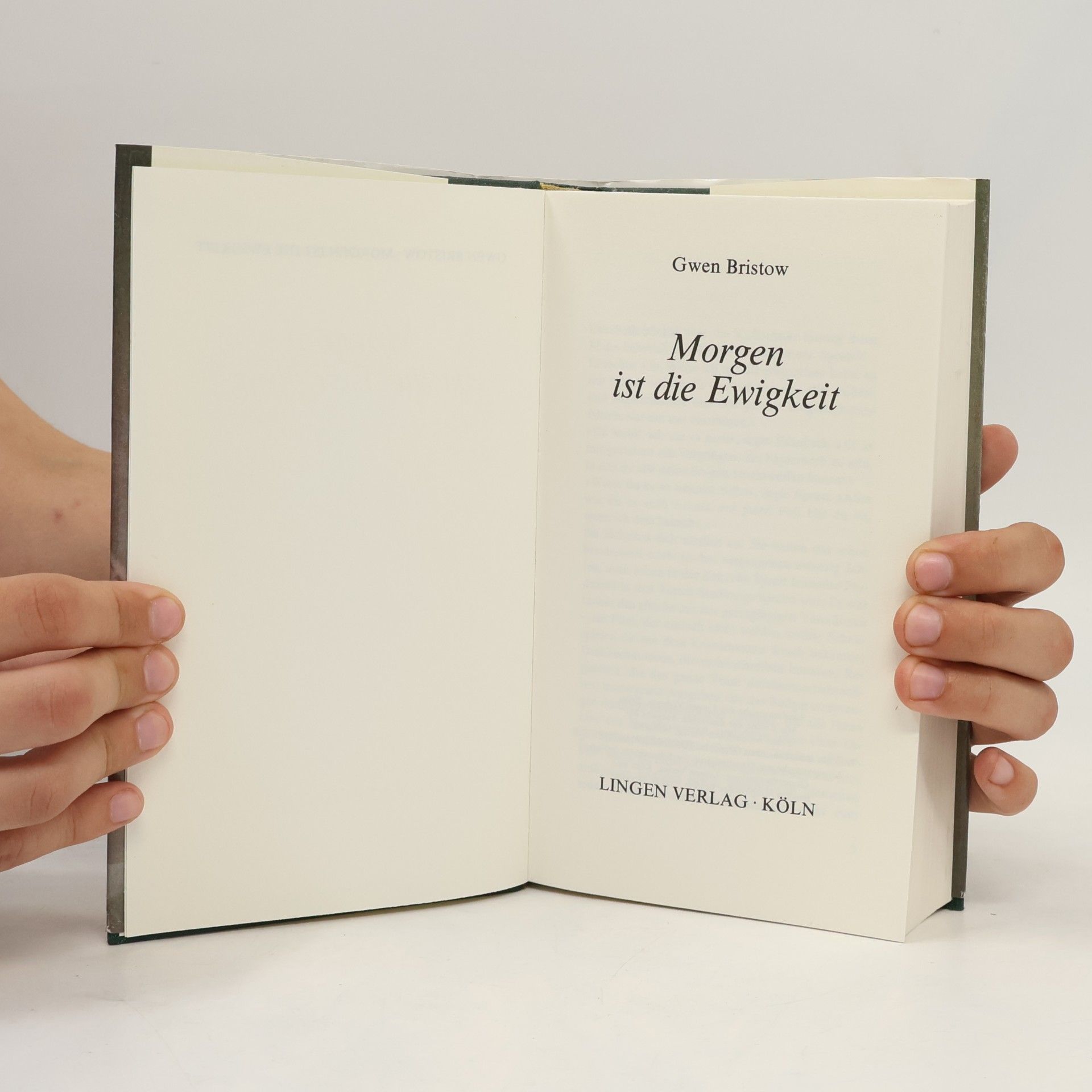 Gwen Bristow Morgen ist die Ewigkeit
