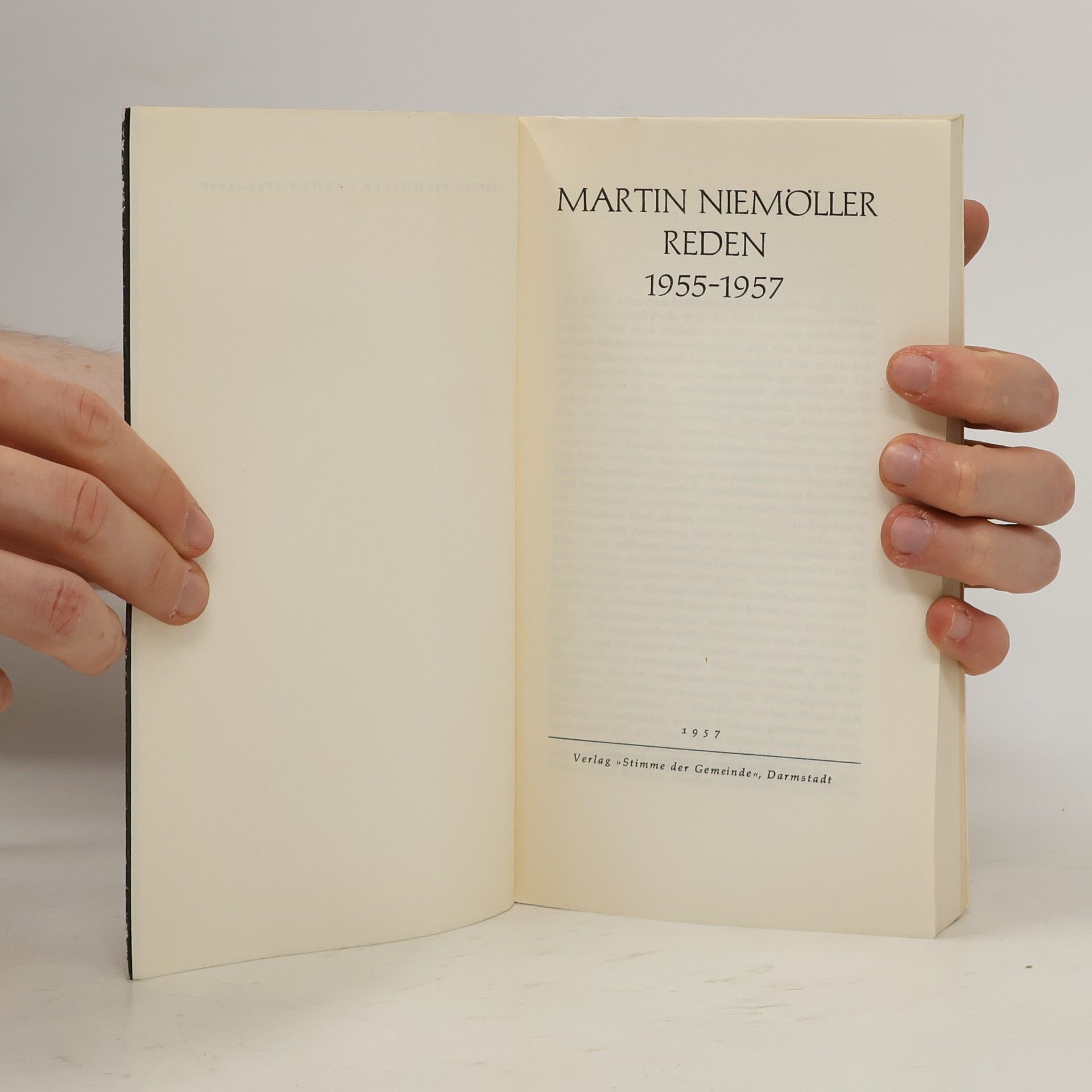 Martin Niemöller Martin Niemöller. Reden 1955-1957