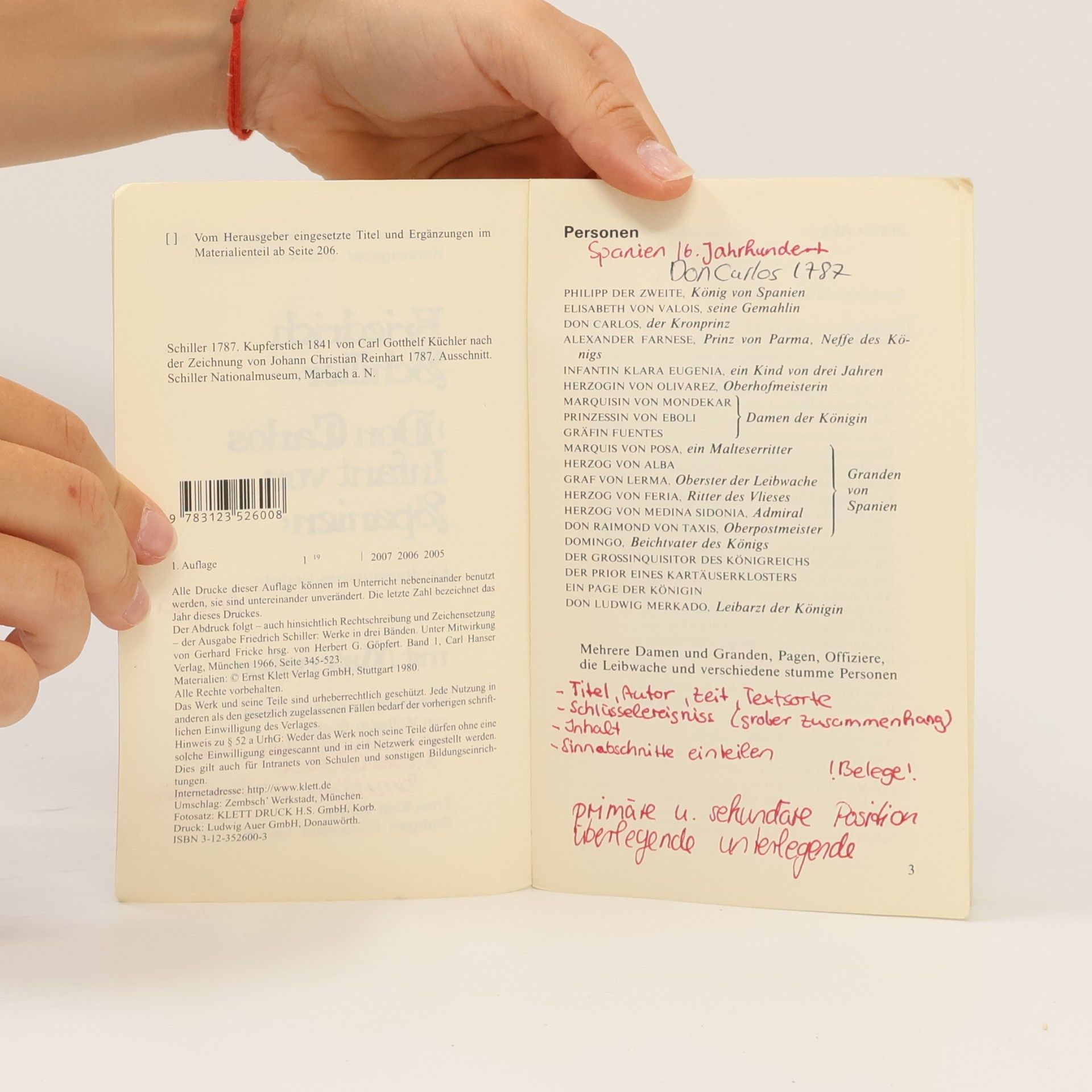 Friedrich Schiller Don Carlos Infant von Spanien : ein dramatisches Gedicht : mit Materialien