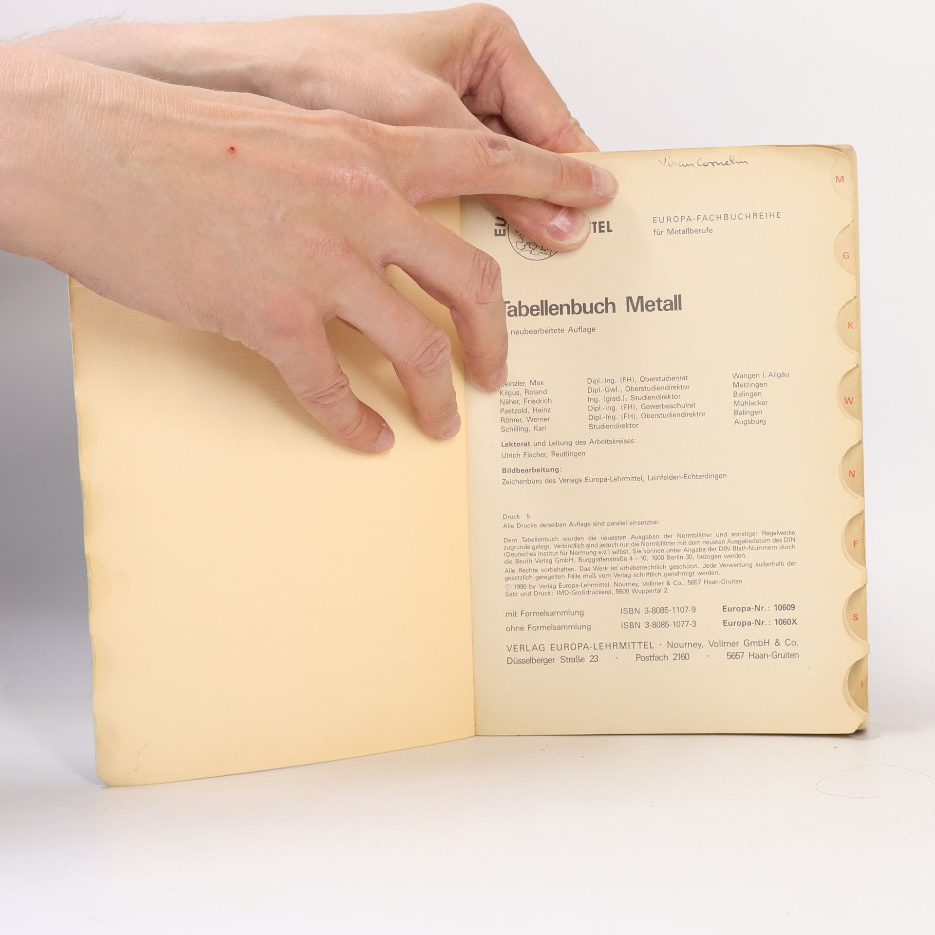 Various authors Tabellenbuch Metall