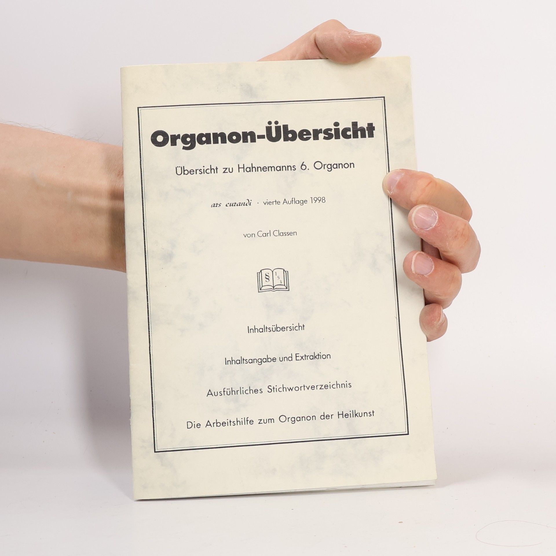 Carl Classen Organon-Übersicht