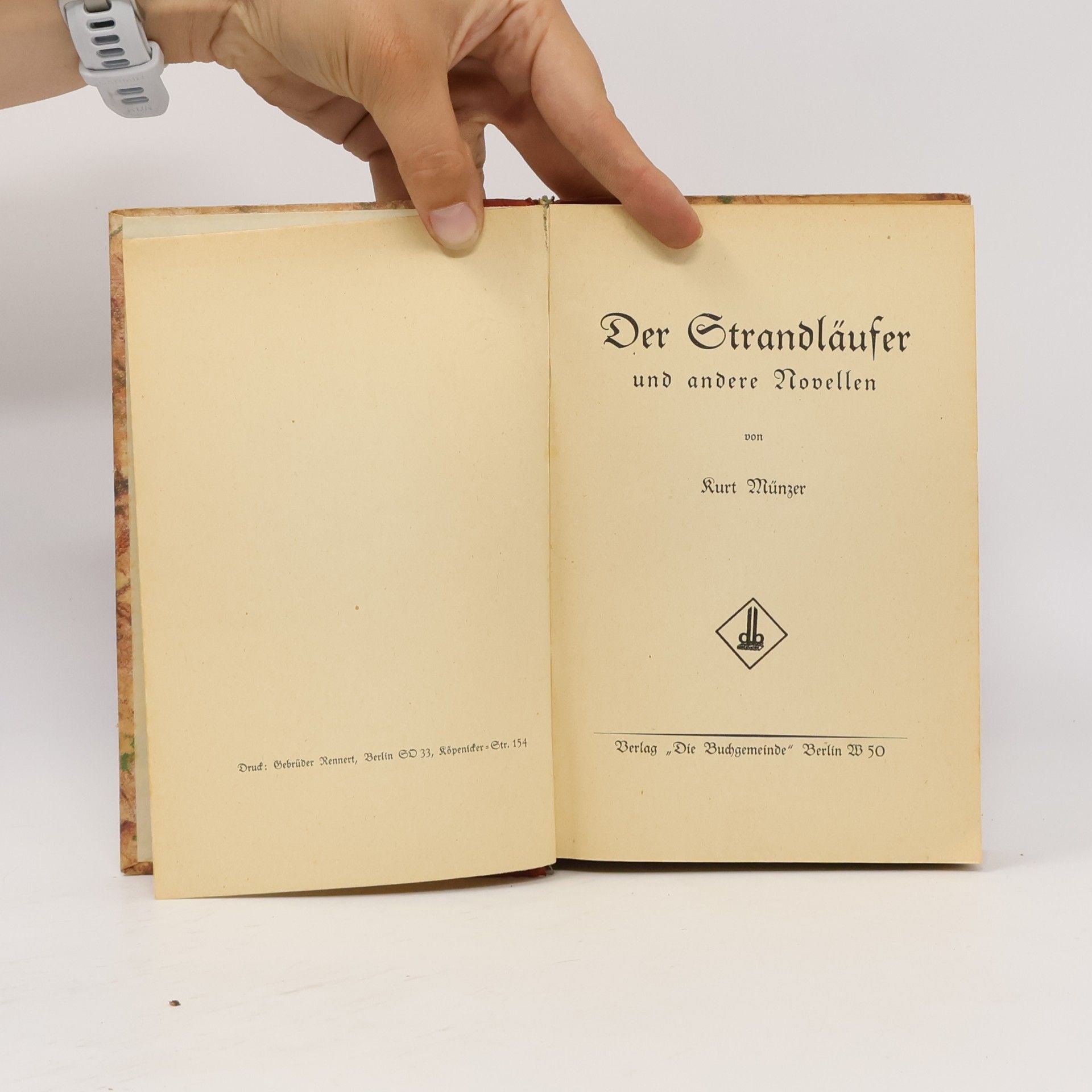 Kurt Münzer Der Strandläufer und andere Novellen