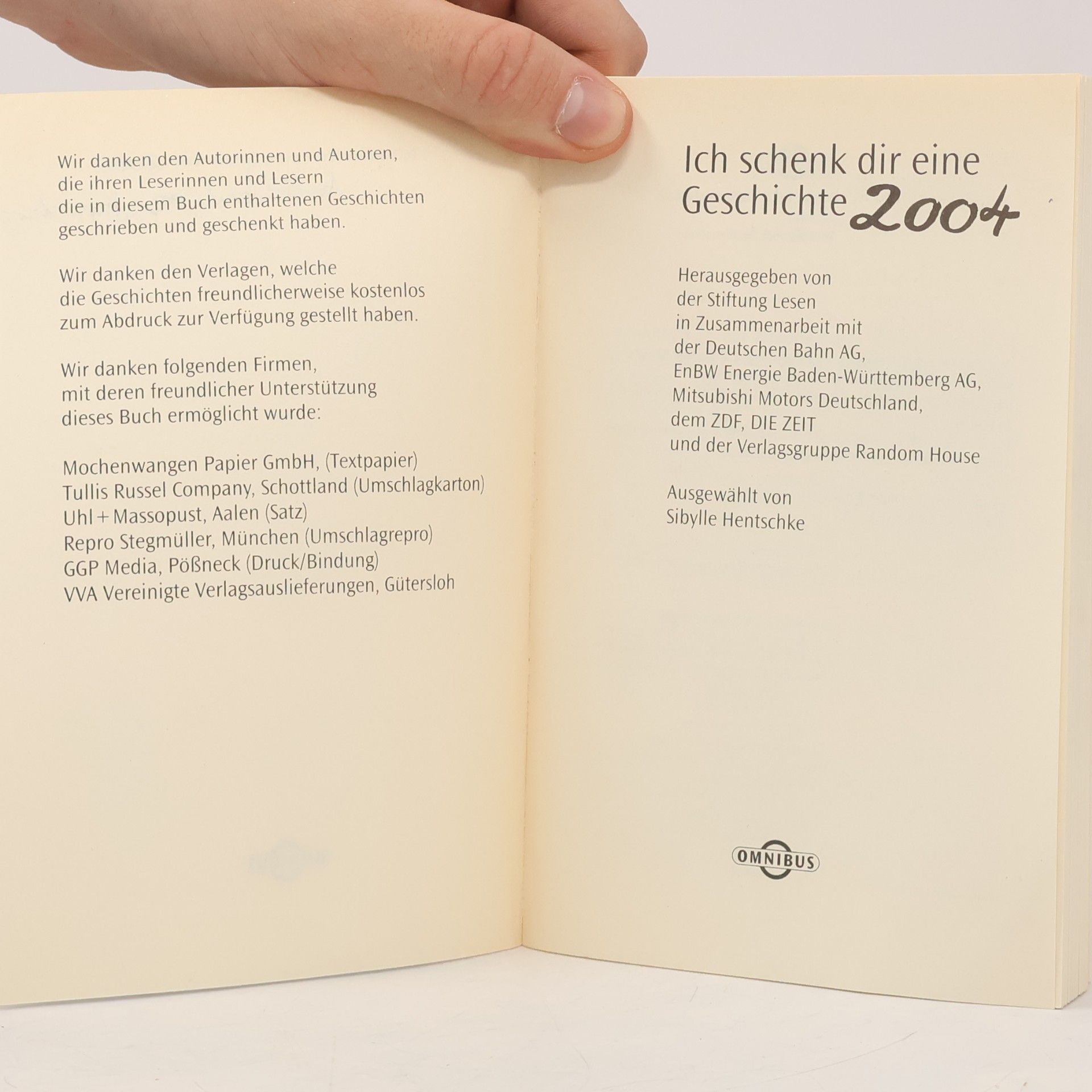 Collectif d'auteurs Ich schenk dir eine Geschichte 2004