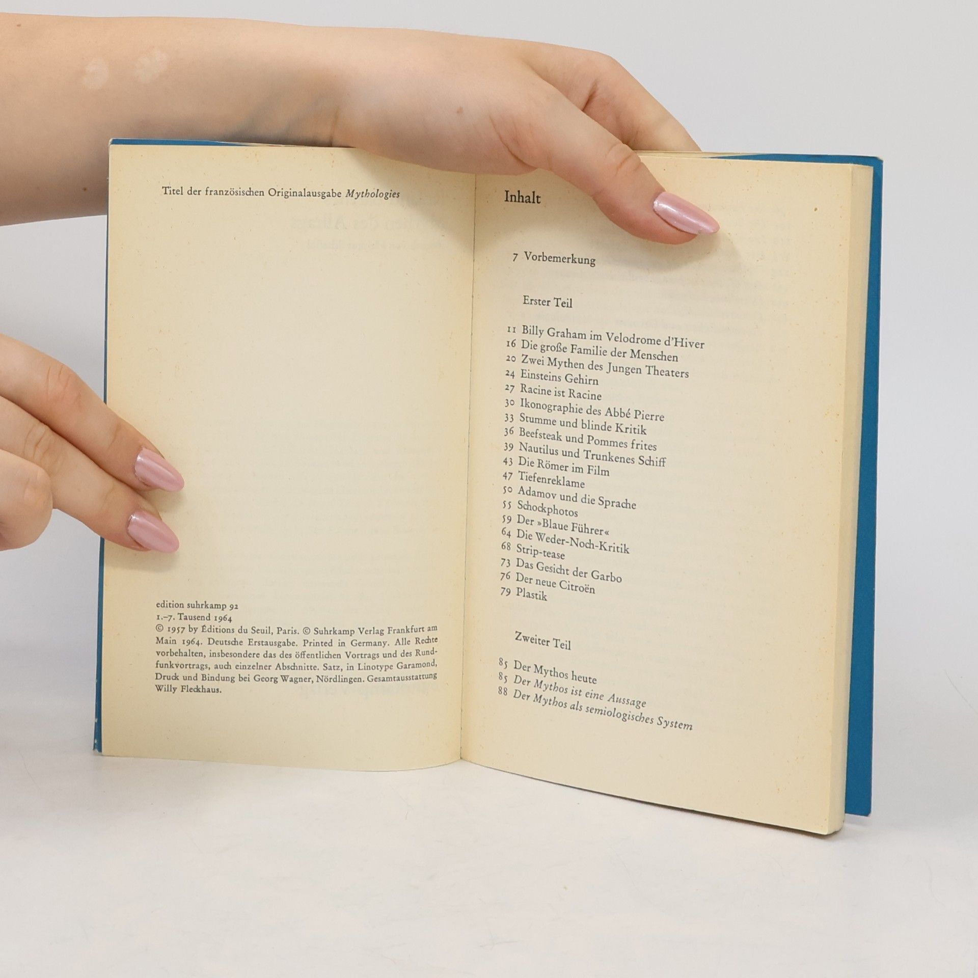 Roland Barthes Mythen des Alltags