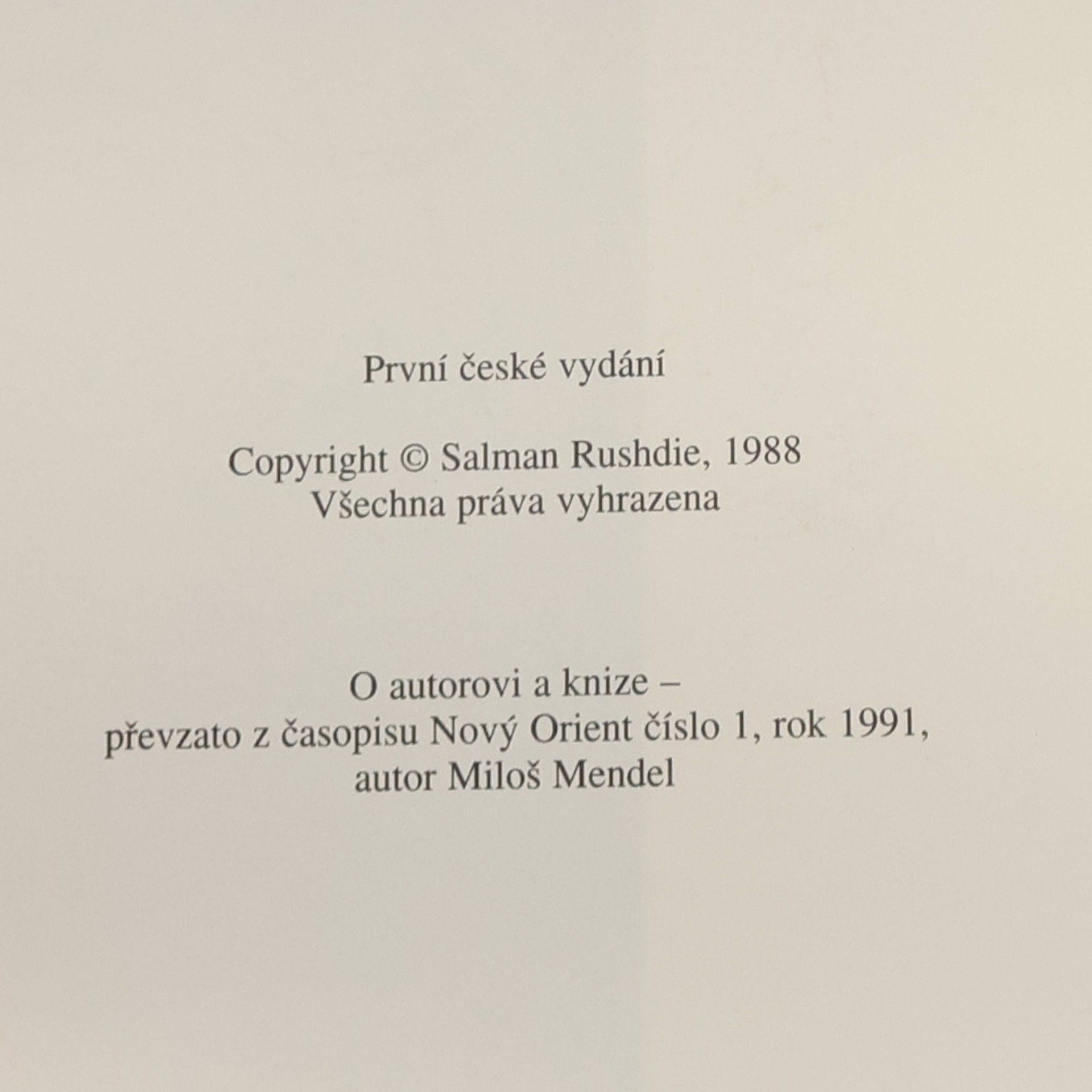 Salman Rushdie Satanské verše