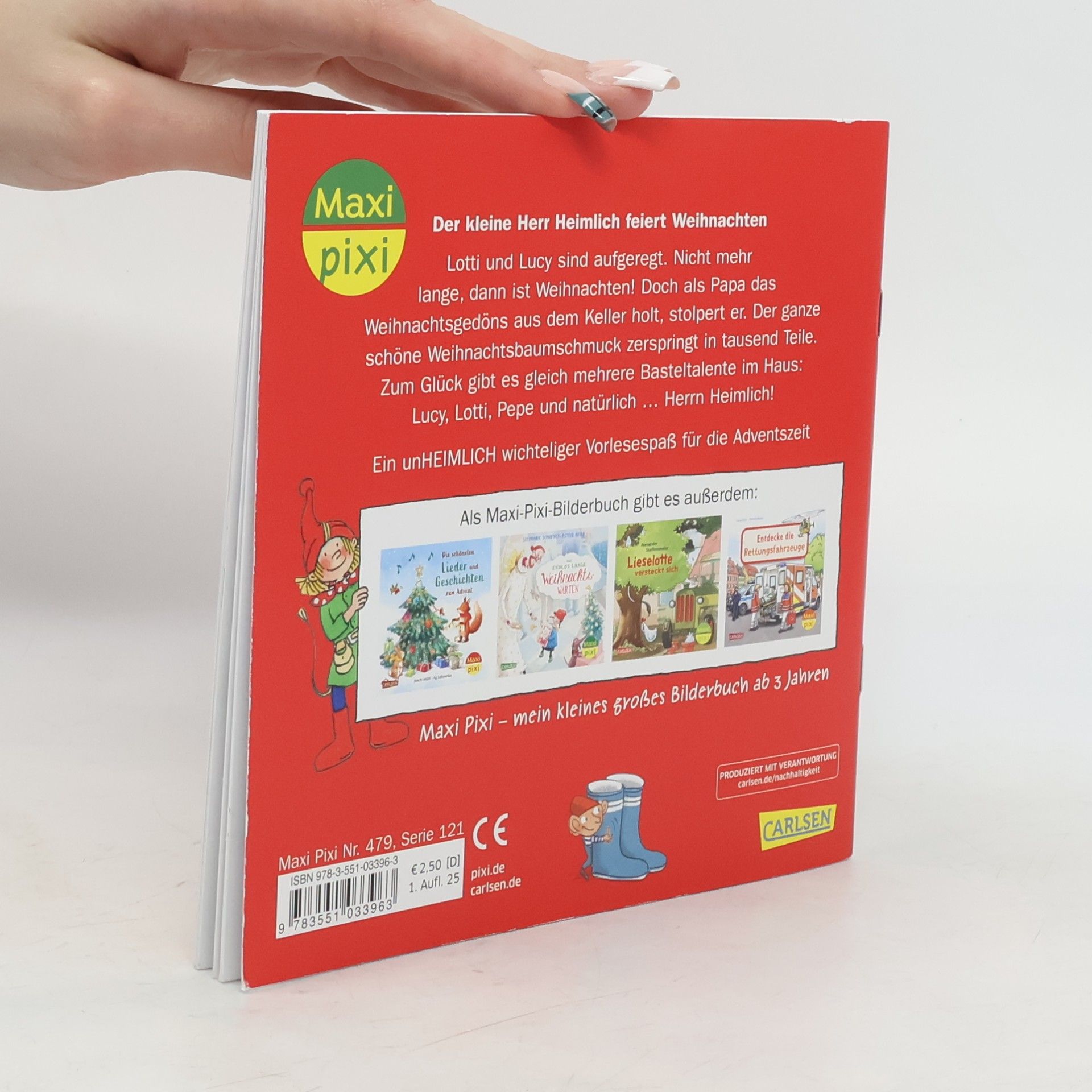 Anke Loose Maxi Pixi 479: Der kleine Herr Heimlich feiert Weihnachten