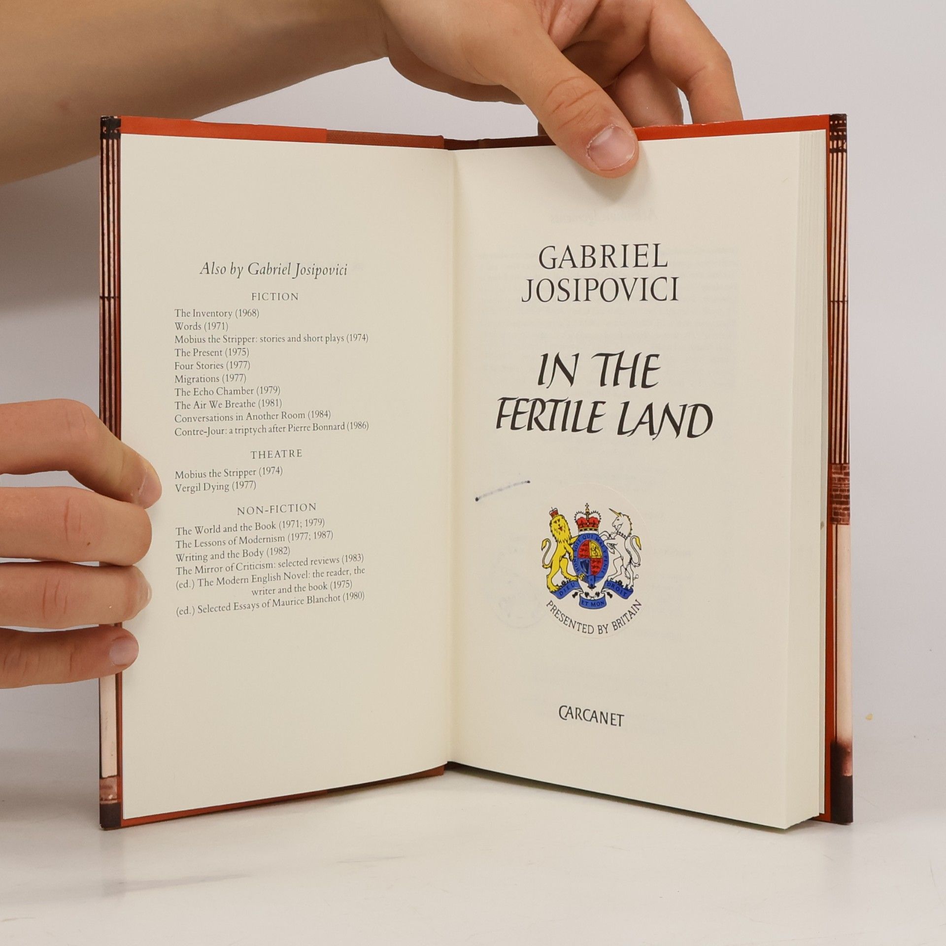 Gabriel Josipovici In the Fertile Land