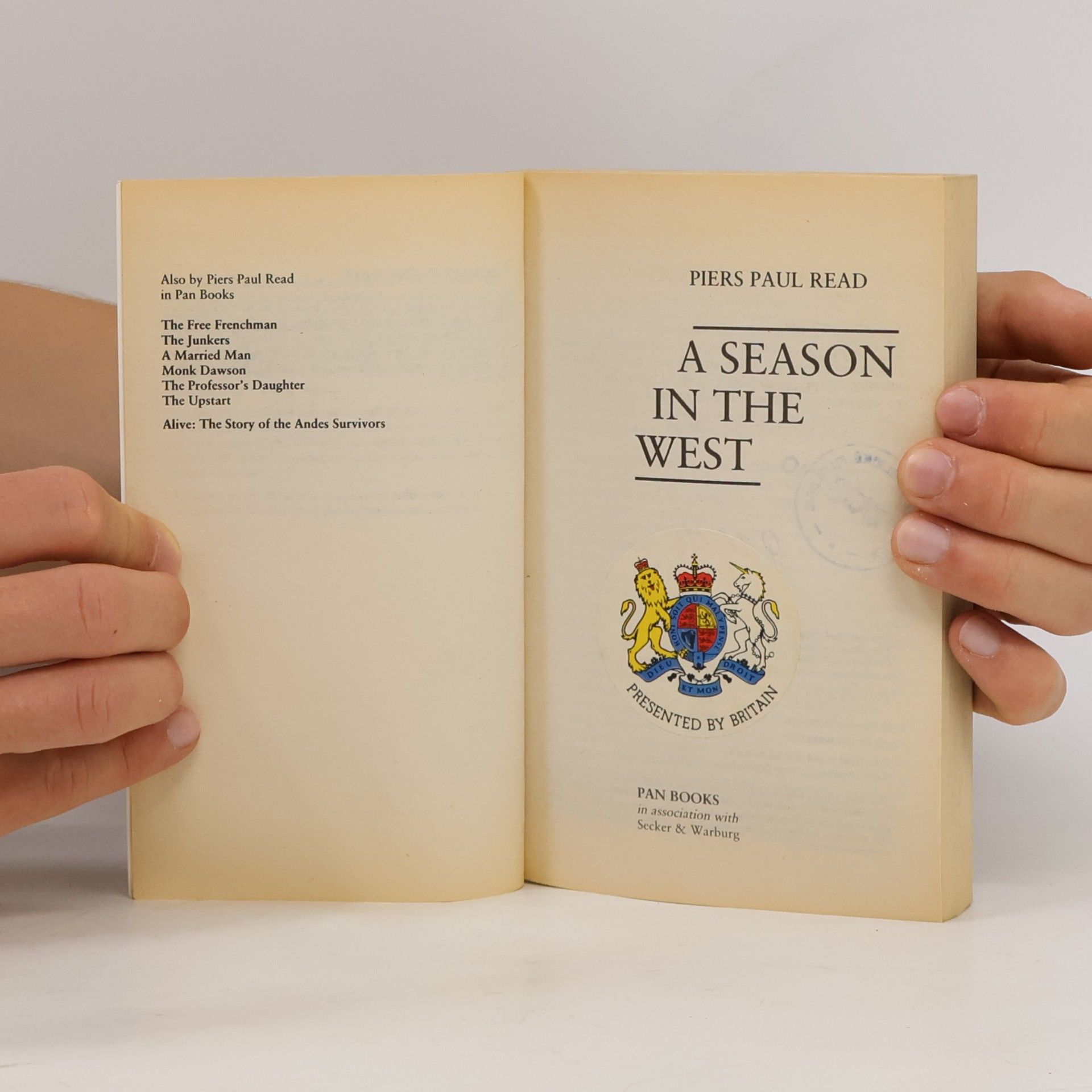 Piers Paul Read A Season in the West
