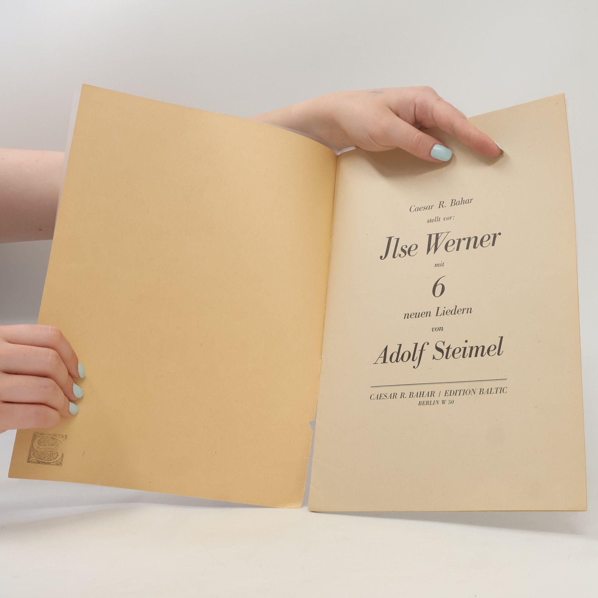 Adolf Steimel Ilse Werner mit 6 neuen Liedern