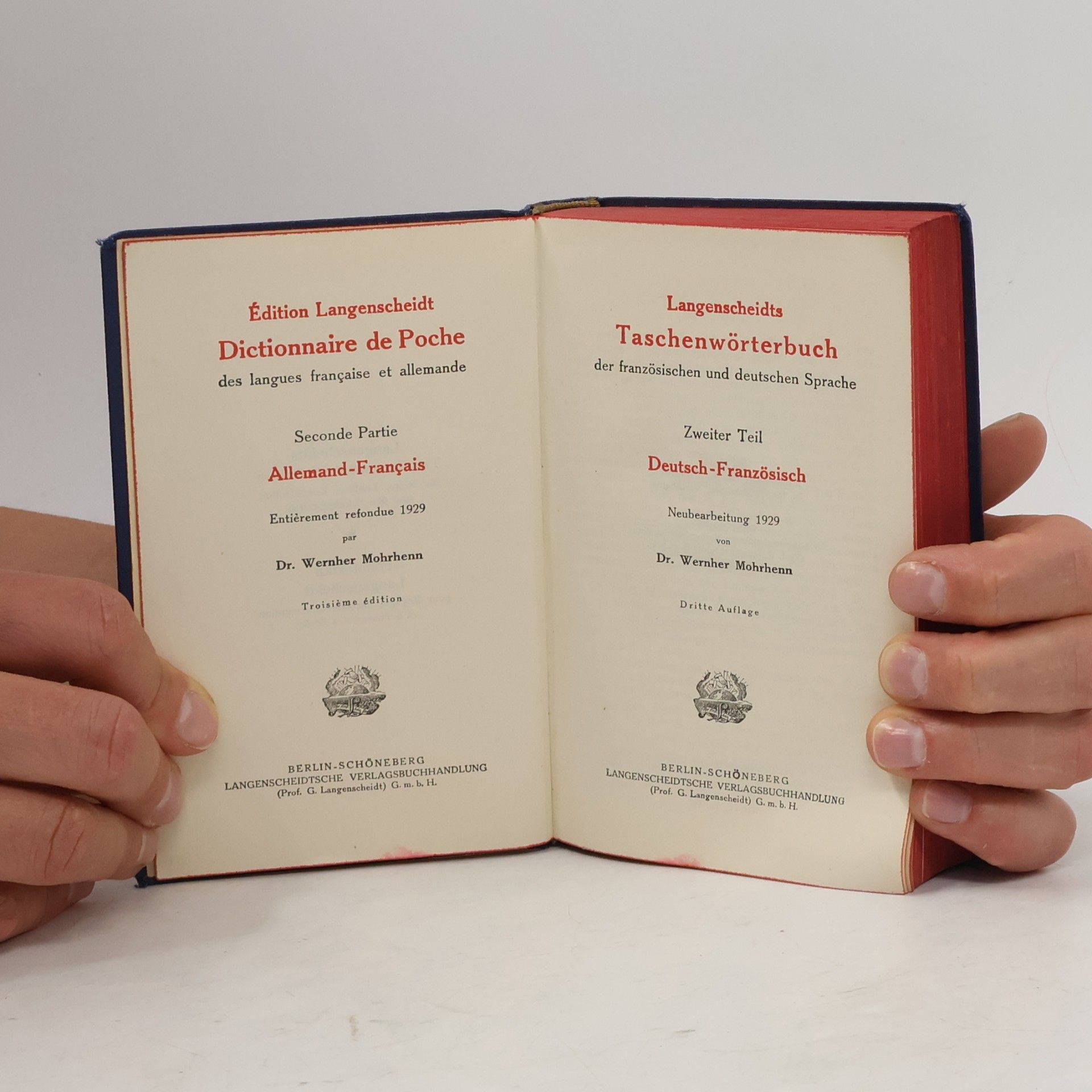 Wernher Mohrhenn Langenscheidts Taschenwörterbuch der französischen und deutschen Sprache