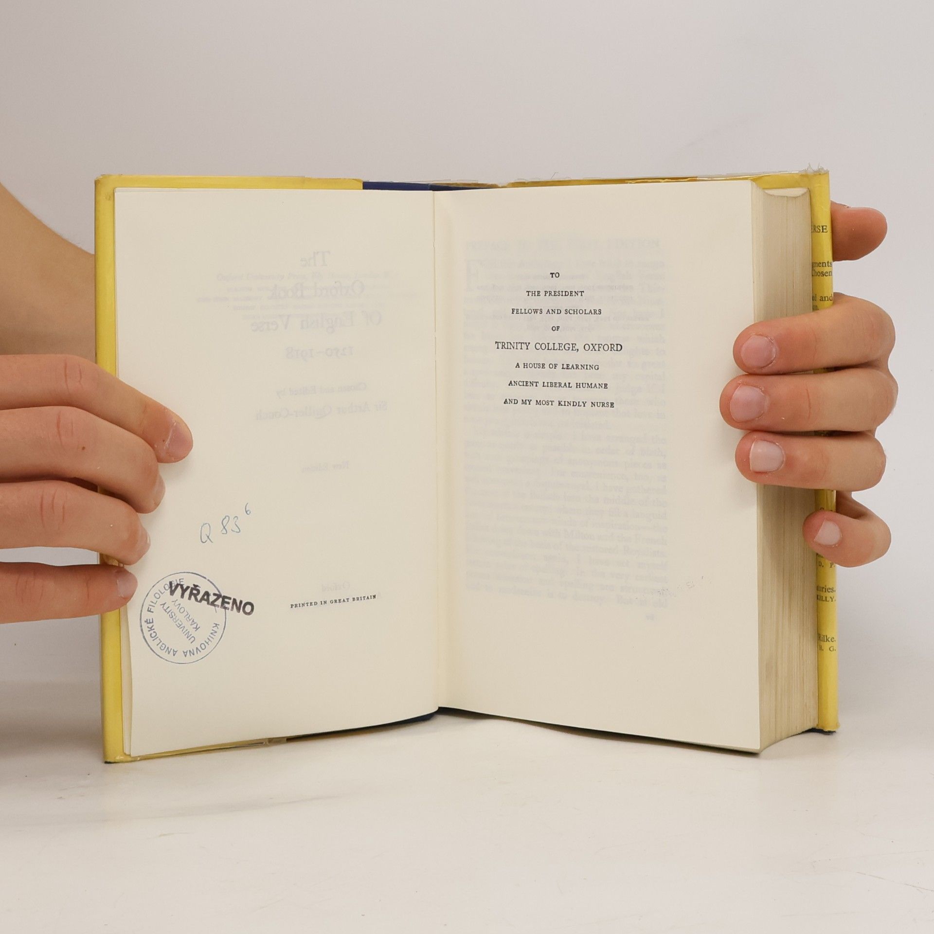 Arthur Quiller-Couch The Oxford Book of English Verse, 1250-1918