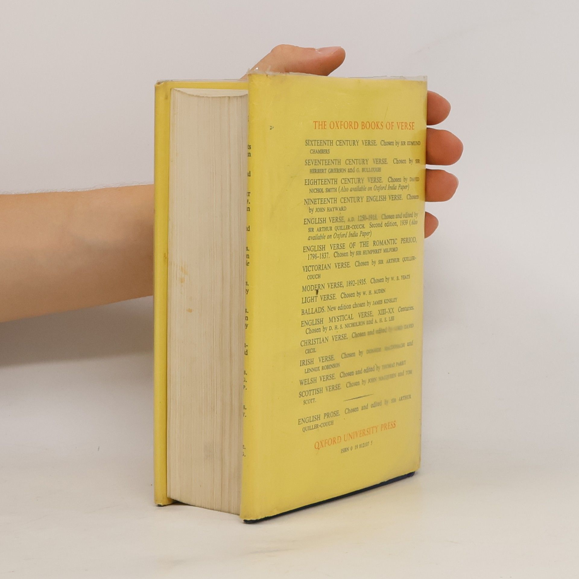 Arthur Quiller-Couch The Oxford Book of English Verse, 1250-1918