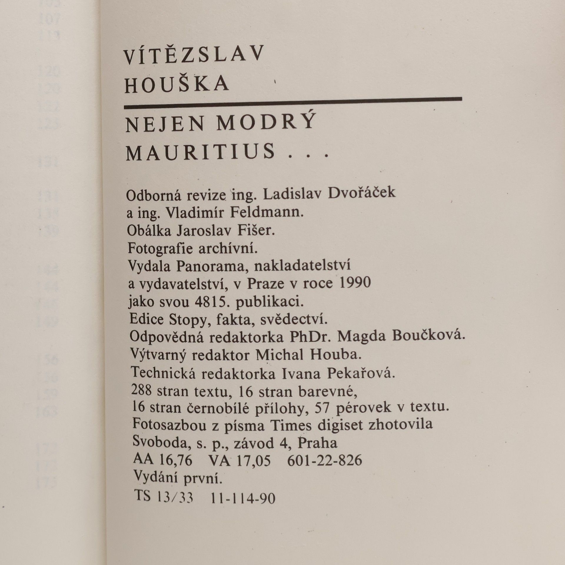 Vítězslav Houška Nejen modrý Mauritius...