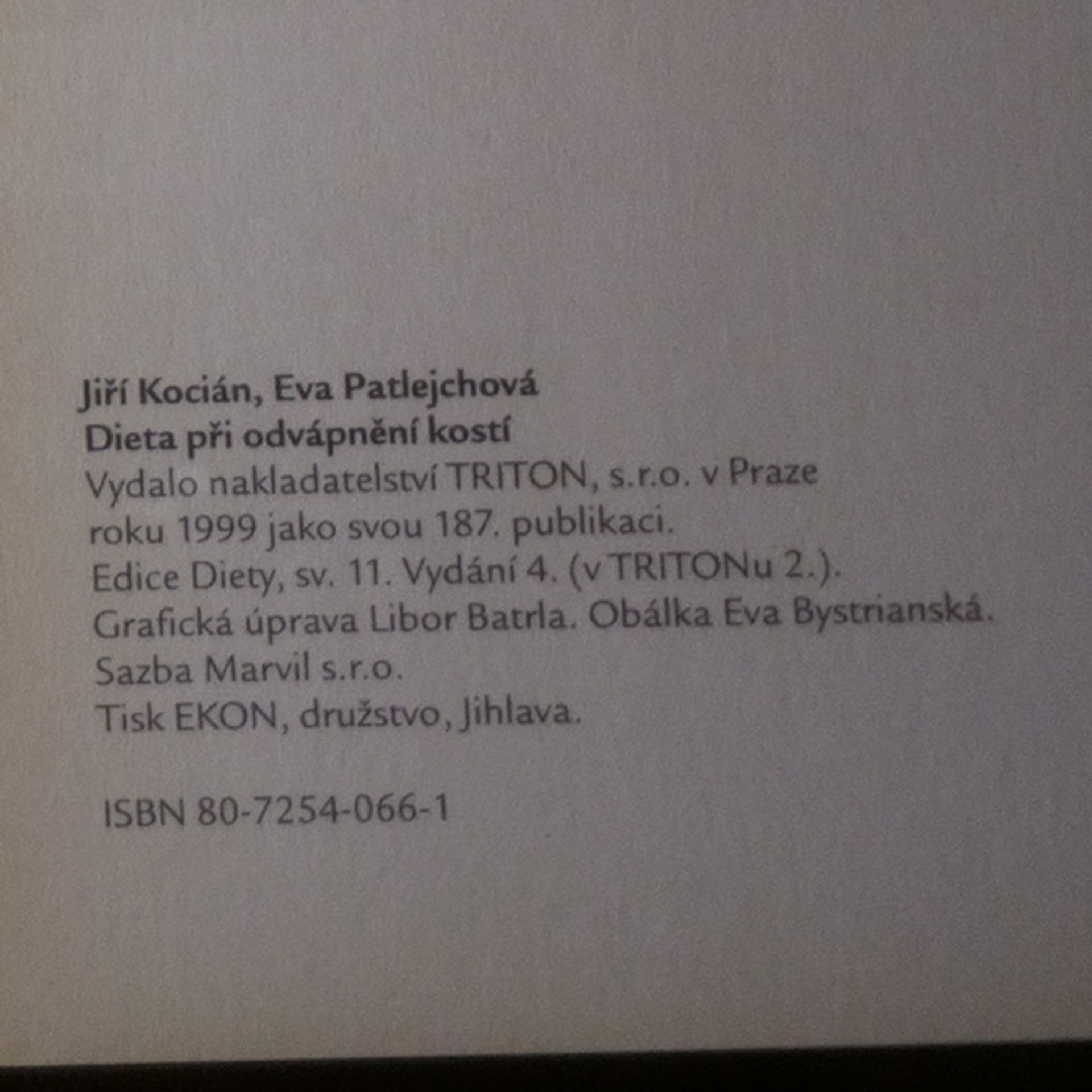 Jiří Kocián Dieta při odvápnění kostí (osteoporóze)