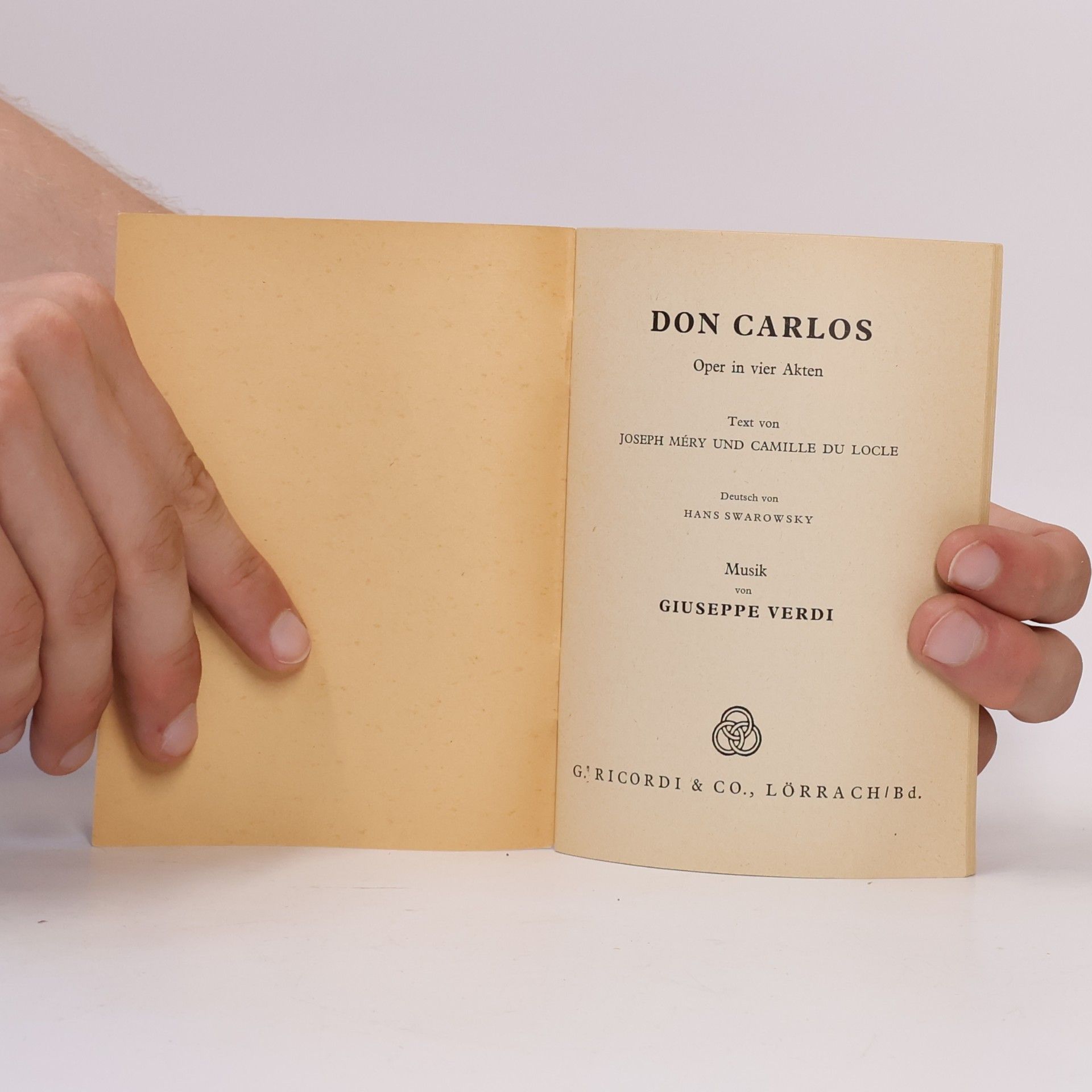 Autorenkollektiv Don Carlos. Oper in vier Akten