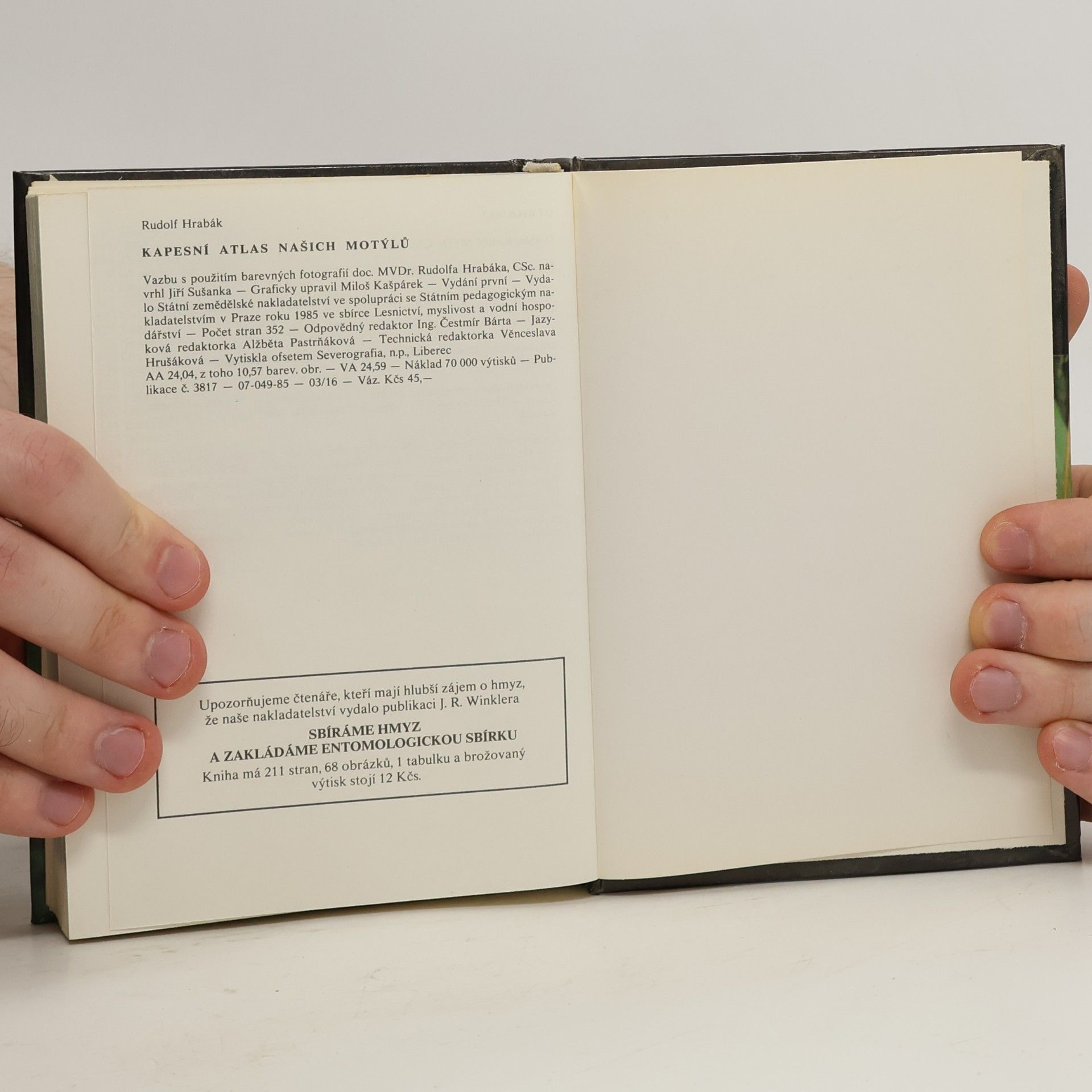Rudolf Hrabák Kapesní atlas našich motýlů