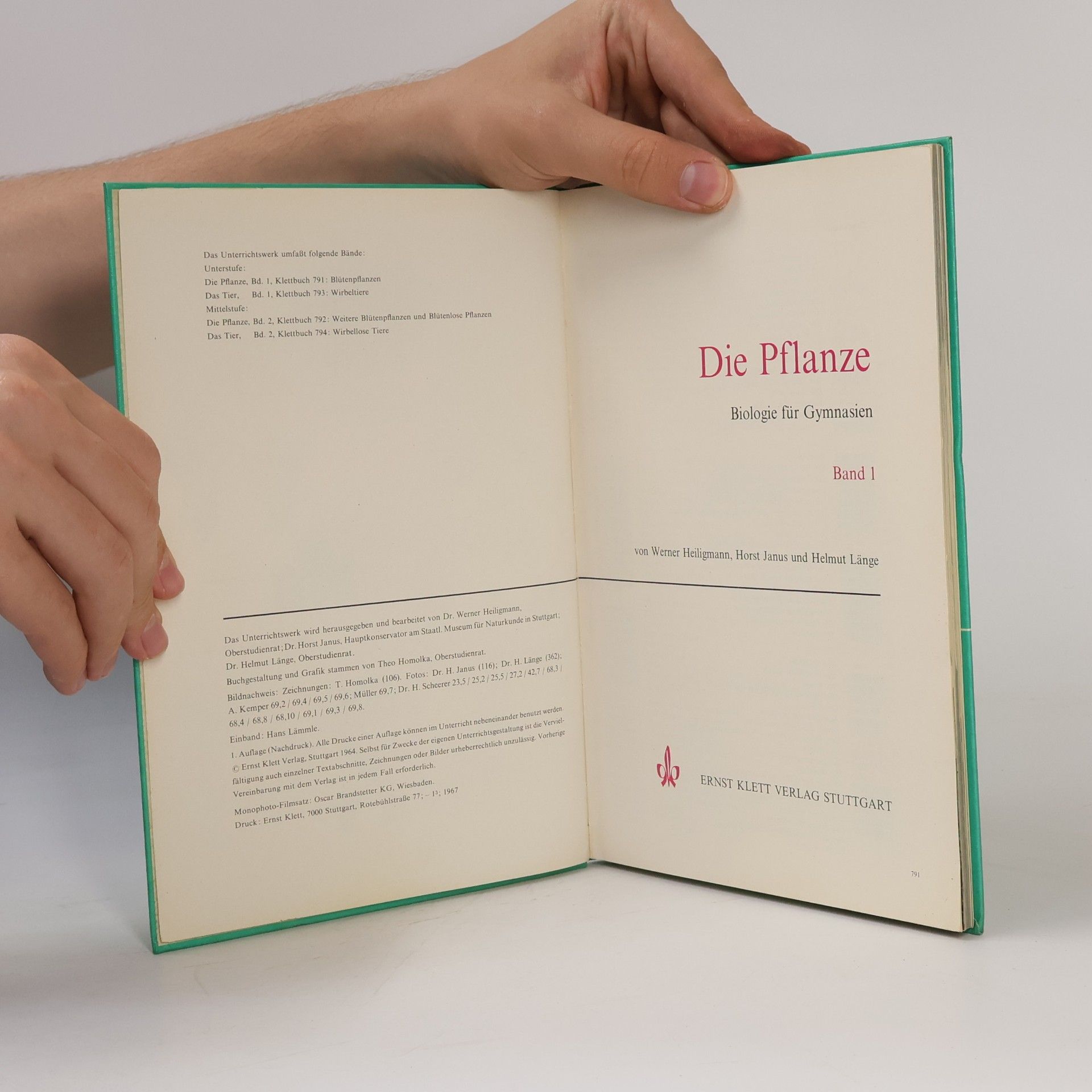 Helmut Lange Die Pflanze, Band 1