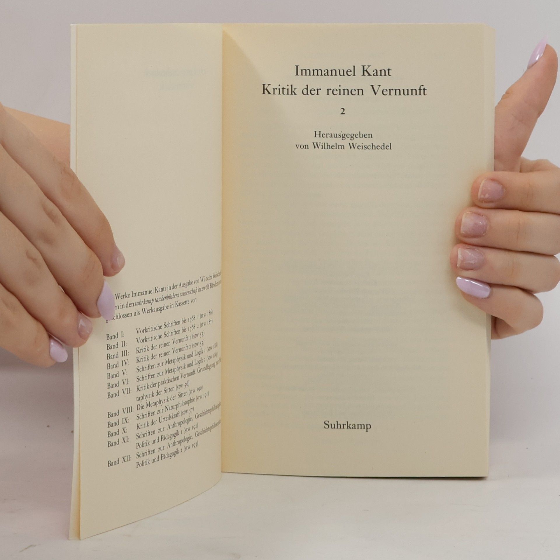 Immanuel Kant Kritik der reinen Vernunft 2