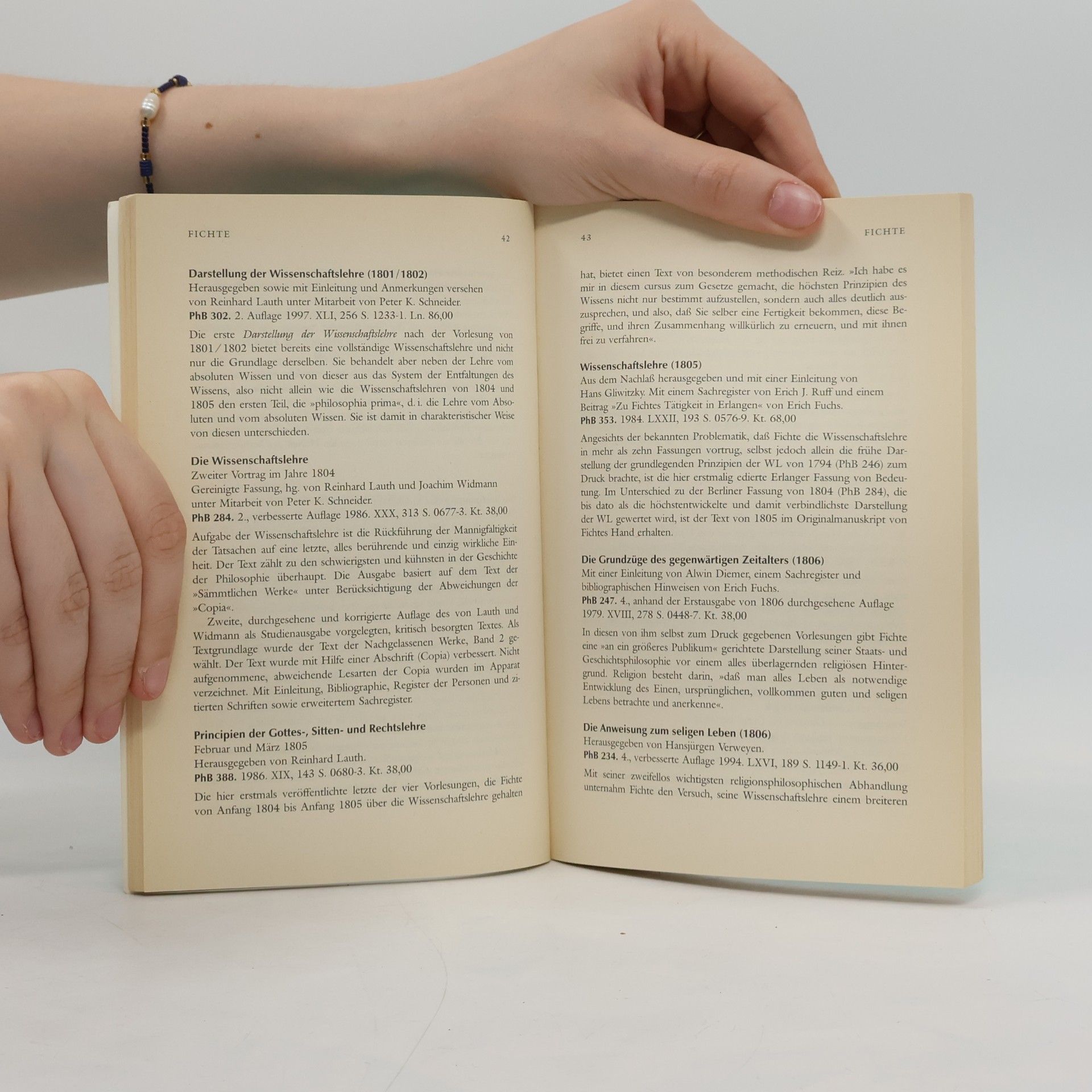 Philosophische Bibliothek Gesamtverzeichnis
