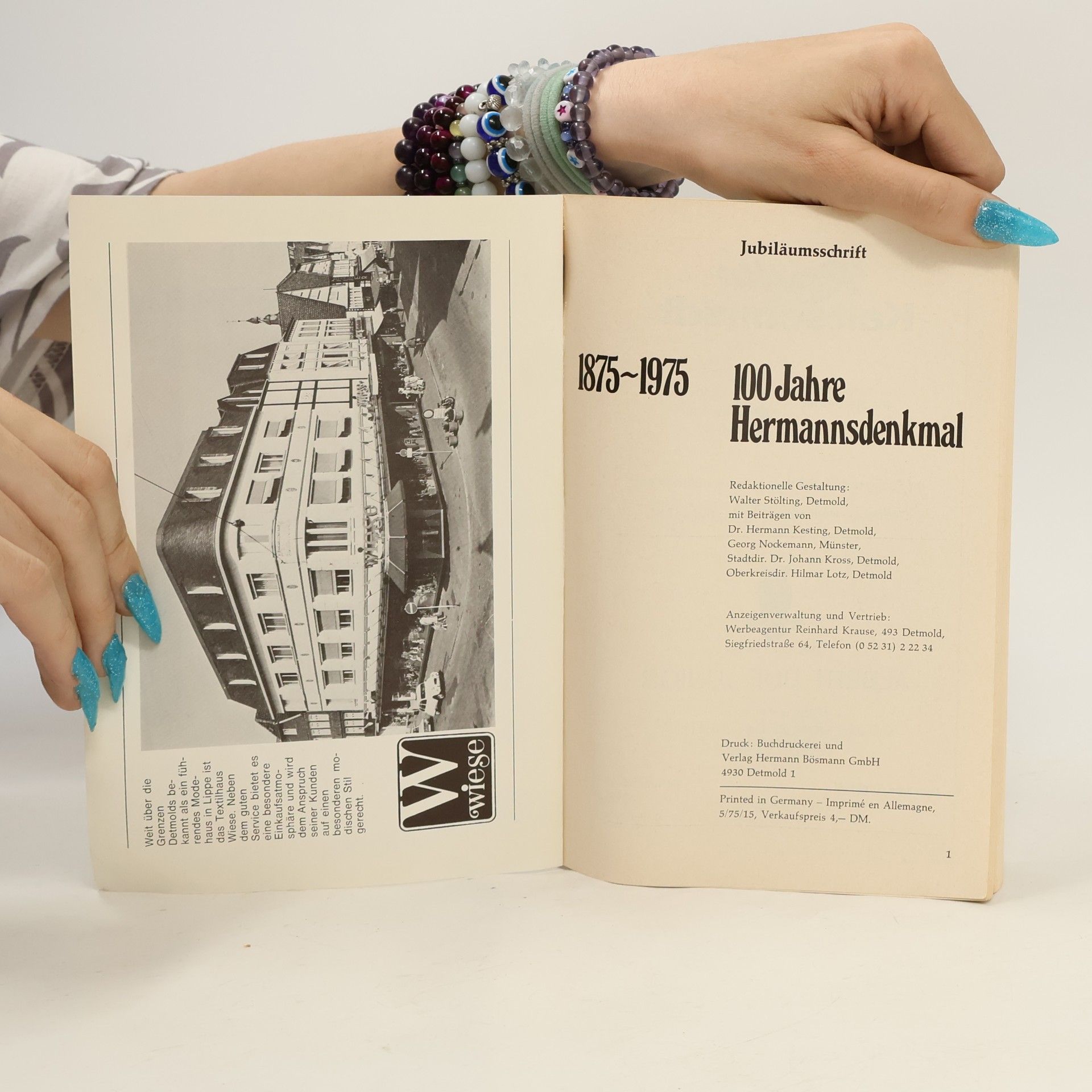 Collectif d'auteurs 100 Jahre Hermannsdenkmal 1875-1975