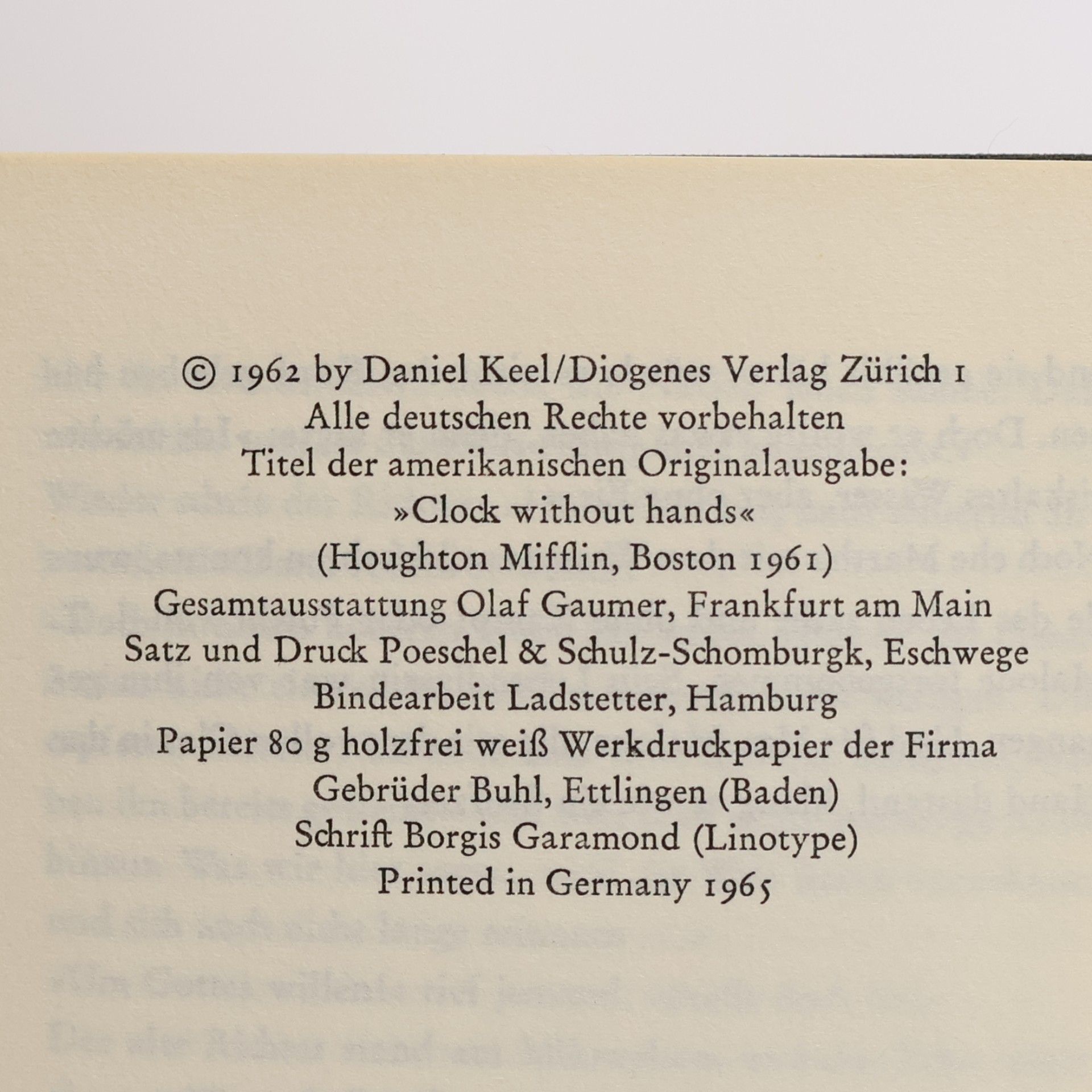 Carson McCullers Uhr ohne Zeiger