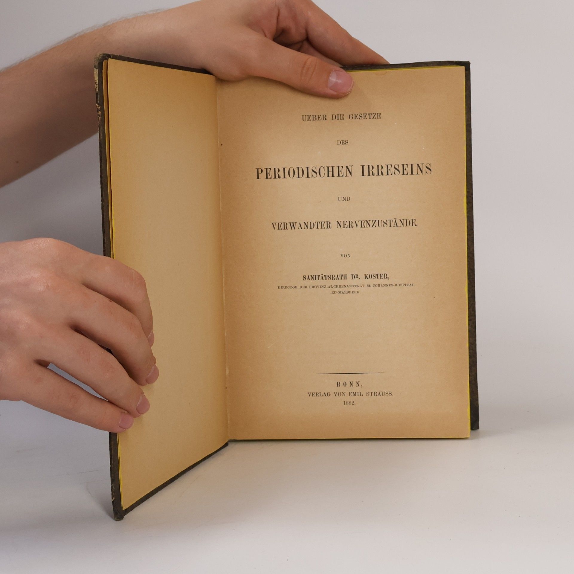 Friedrich Koster Ueber die Gesetze des periodischen Irreseins und verwandter Nervenzustände