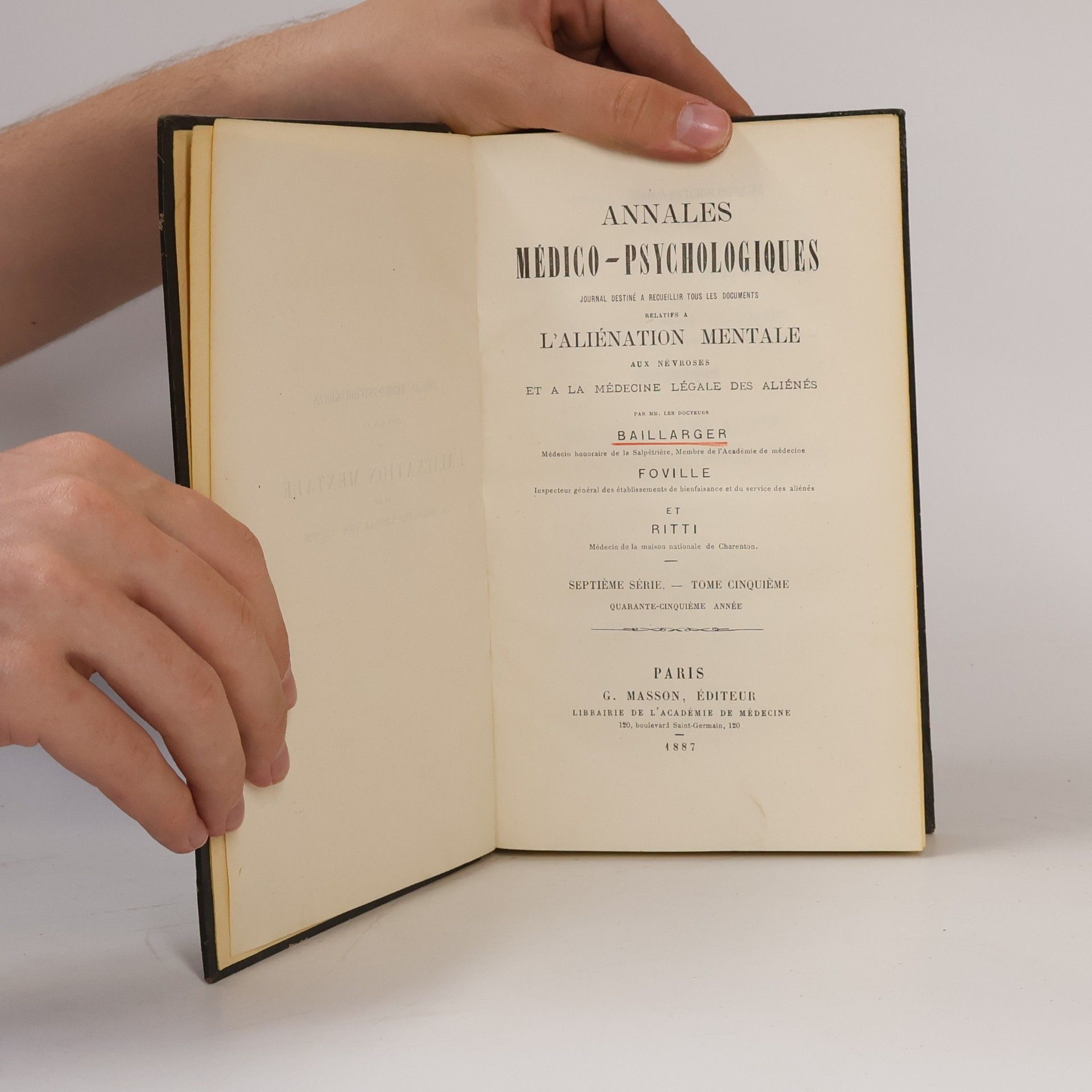 Autorenkollektiv Annales Médico-Psychologiques