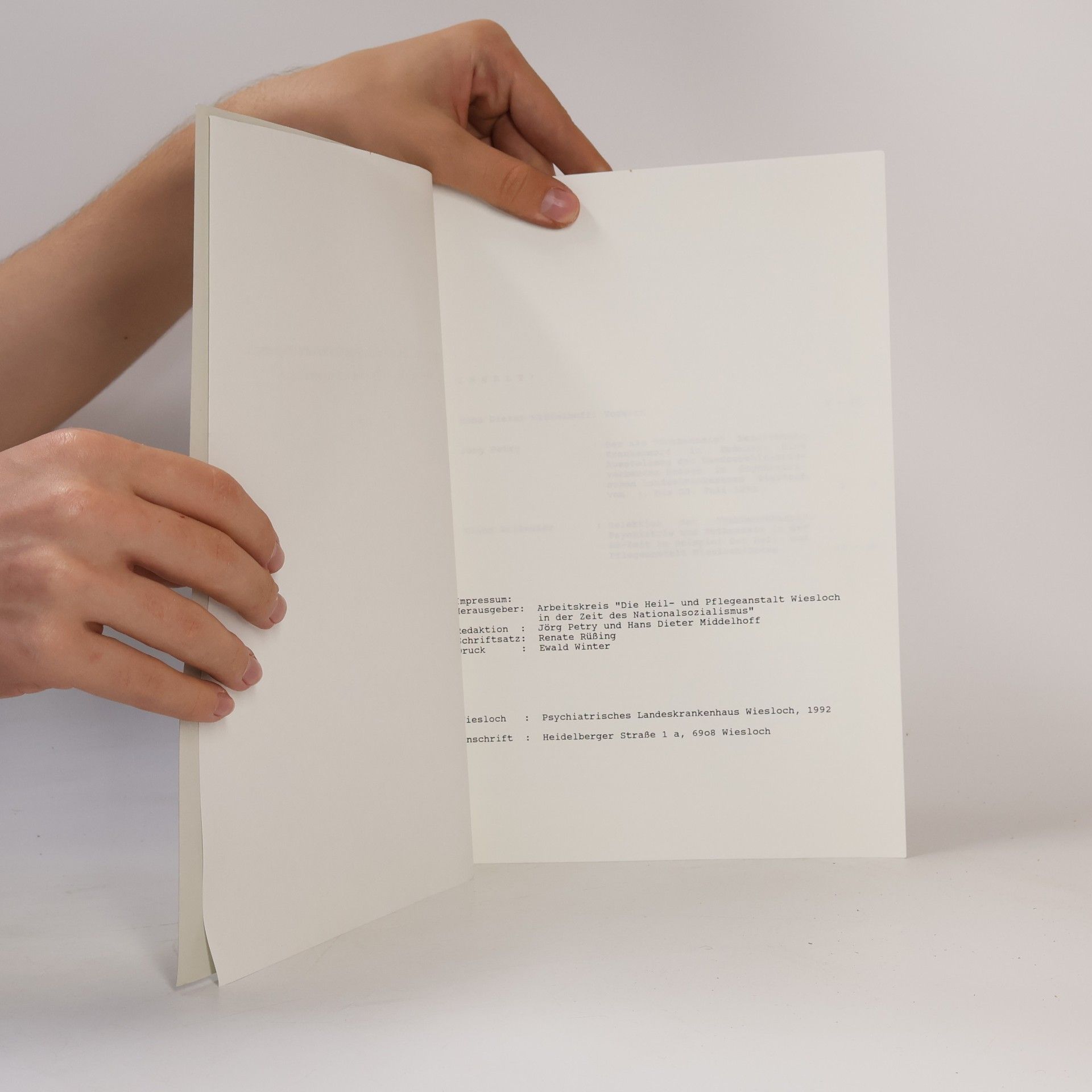 Auteurscollectief Schriftenreihe des Arbeitskreises Die Heil- und Pflegeanstalt Wiesloch in der Zeit des Nationalsozialismus"