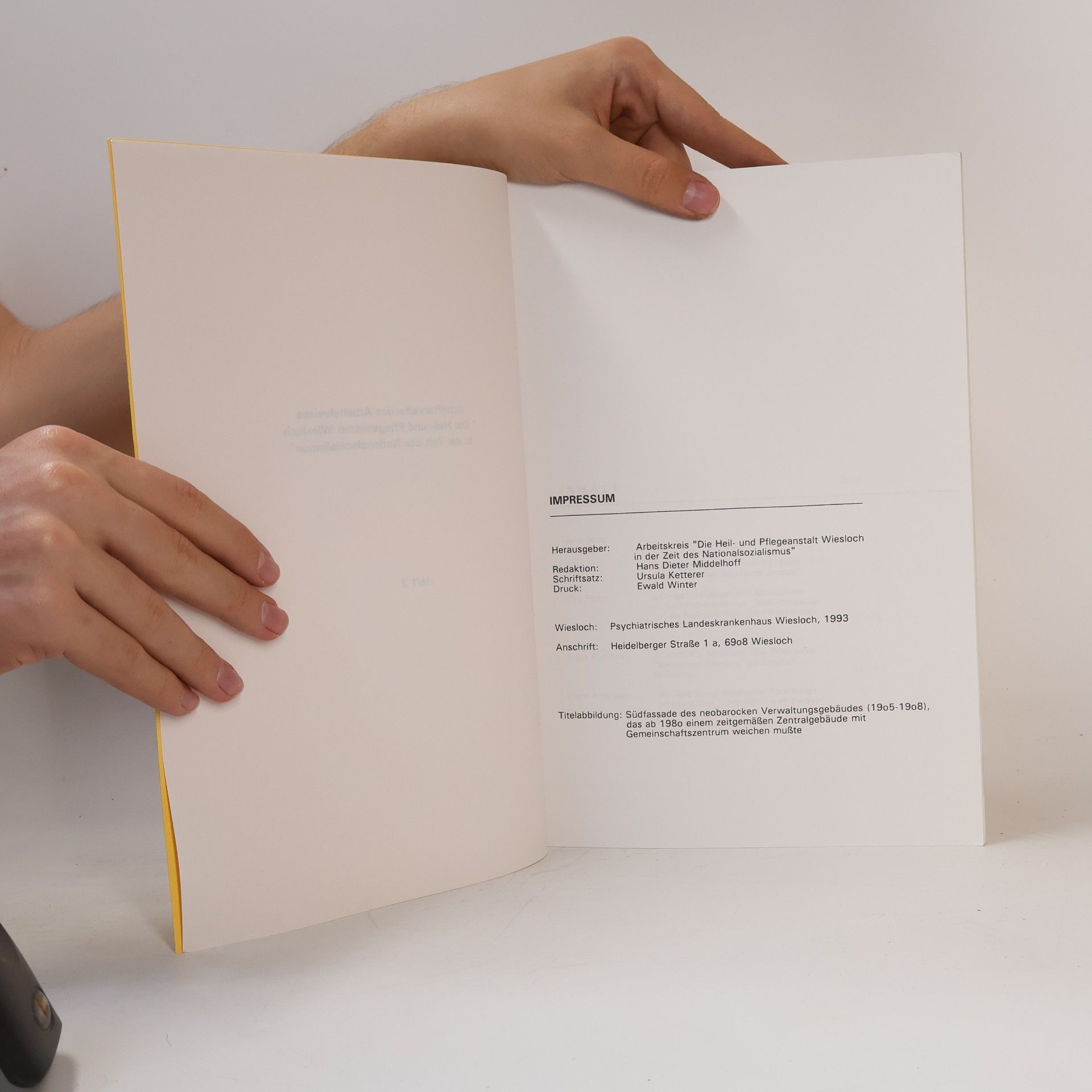 Hans Dieter Middelhoff  Schriftenreihe des Arbeitskreises „Die Heil- und Pflegeanstalt Wiesloch in der Zeit des Nationalsozialismus“. Heft 2