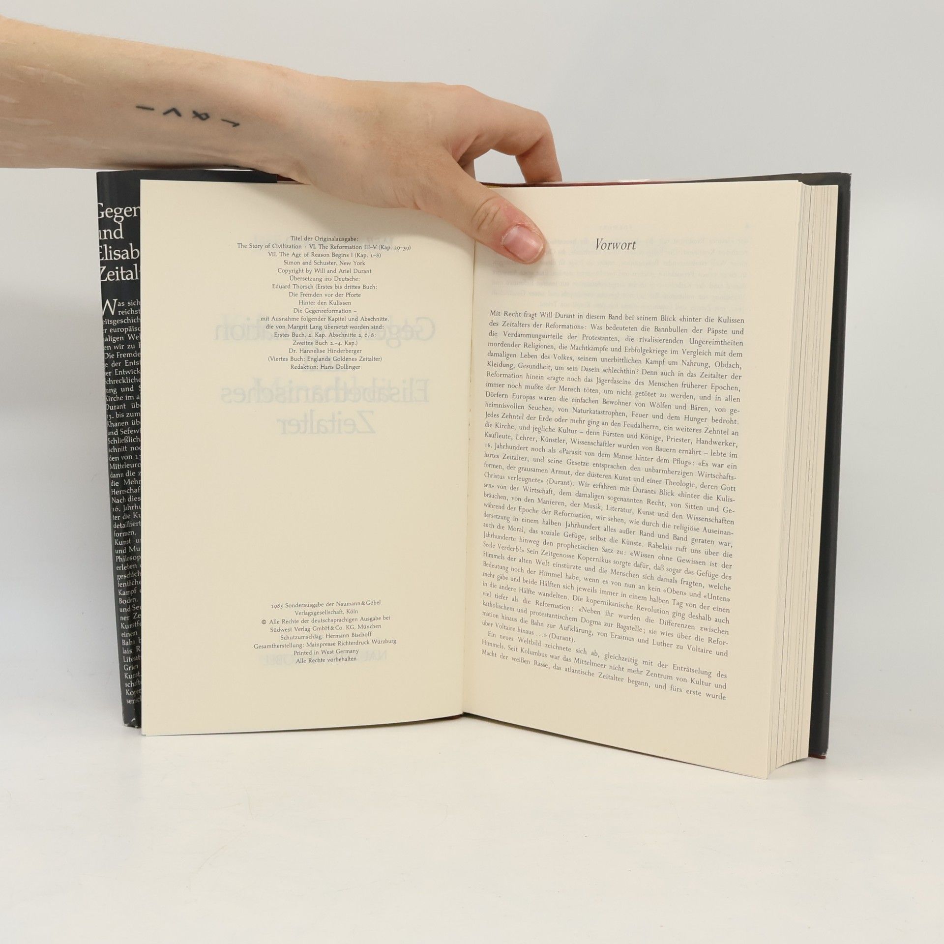 Will Durant Kulturgeschichte der Menschheit. Band 10., Gegenreformation und Elisabethanisches Zeitalter
