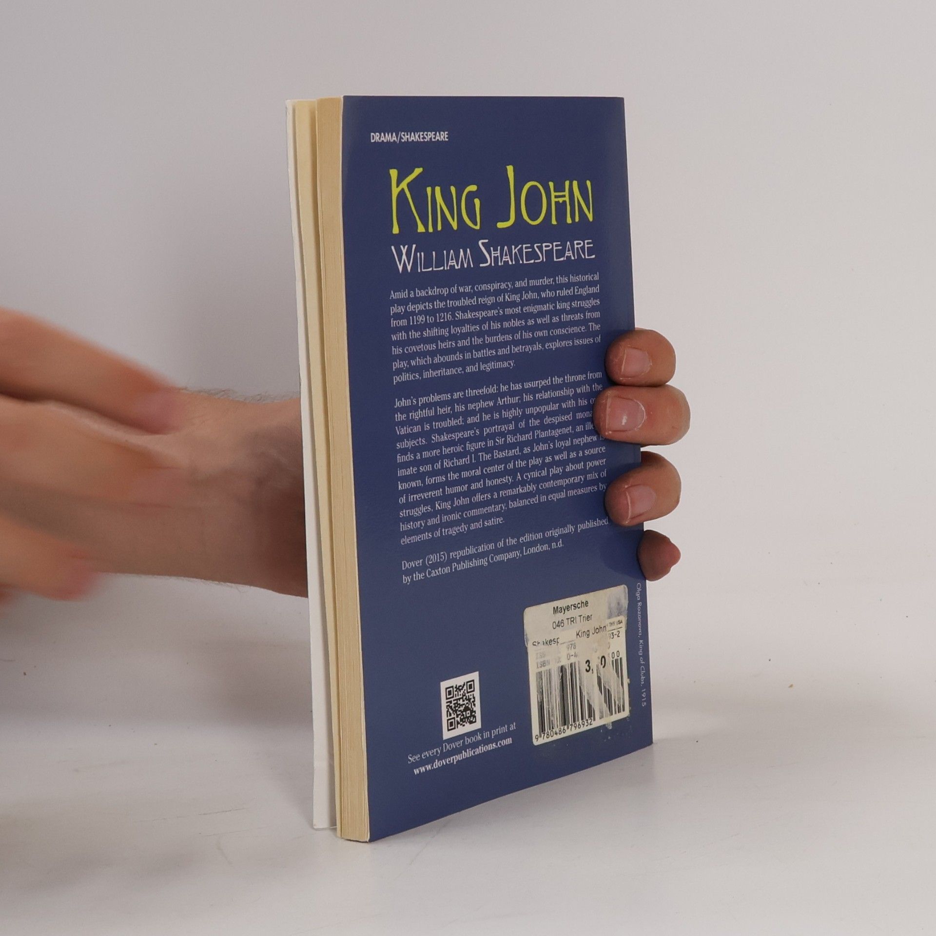 William Shakespeare Dover Thrift Editions: King John