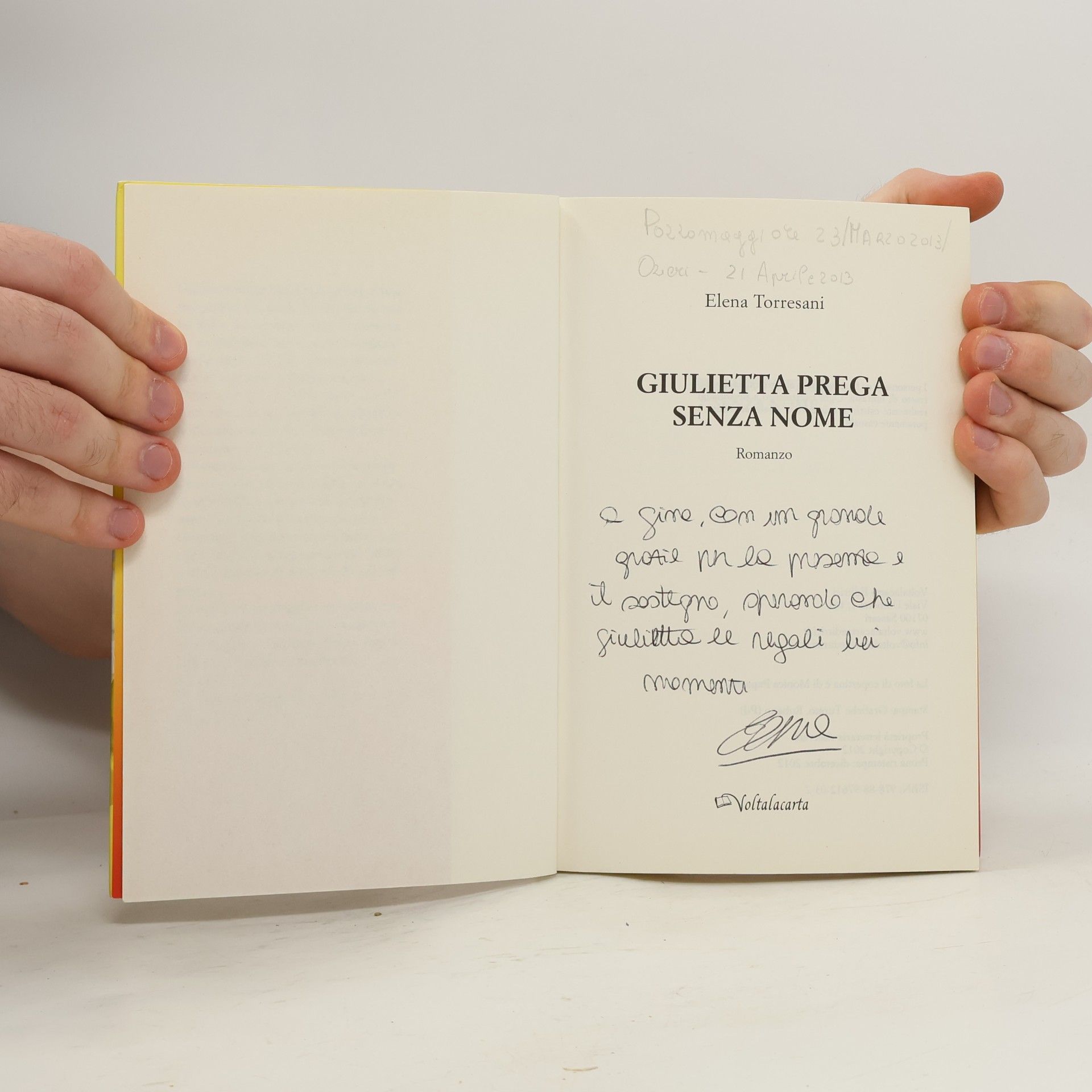 Elena Torresani Giulietta prega senza nome