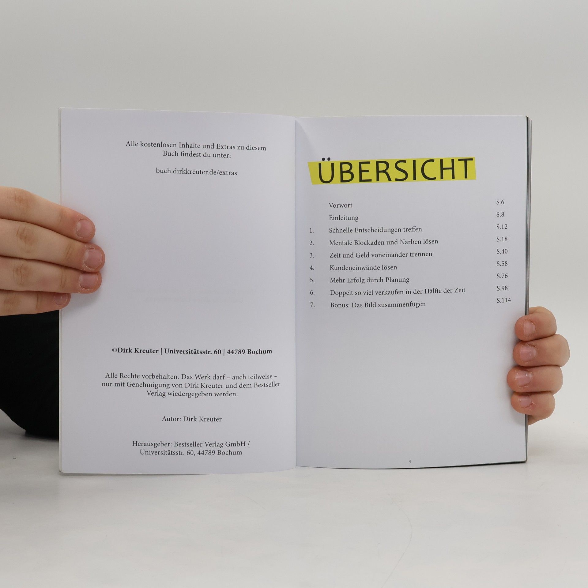 Dirk Kreutet Entscheidung. Erfolg