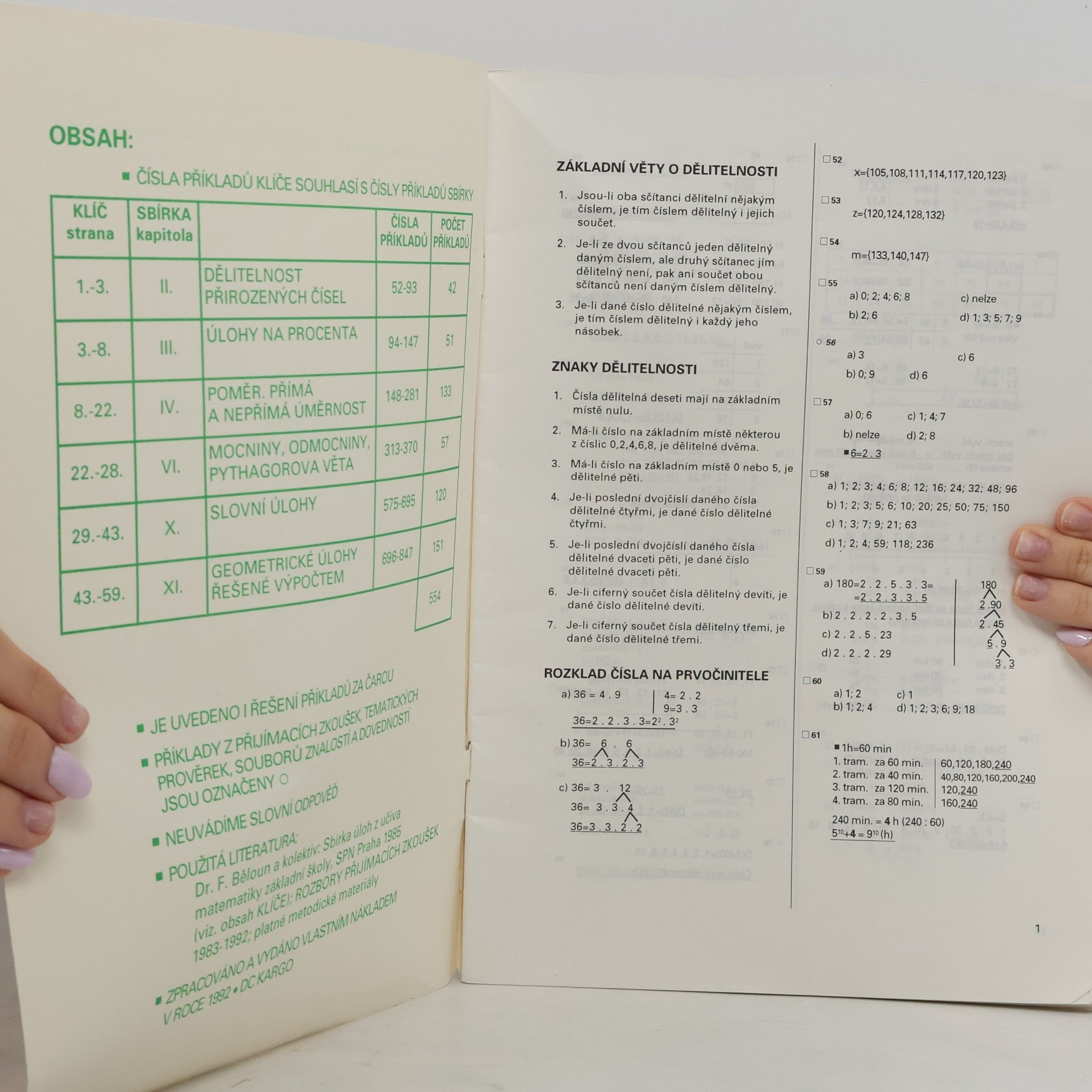 Kolektiv autorů Klíč ke sbírce úloh z učiva matematiky základní školy pro žáky 5. - 9. ročníku