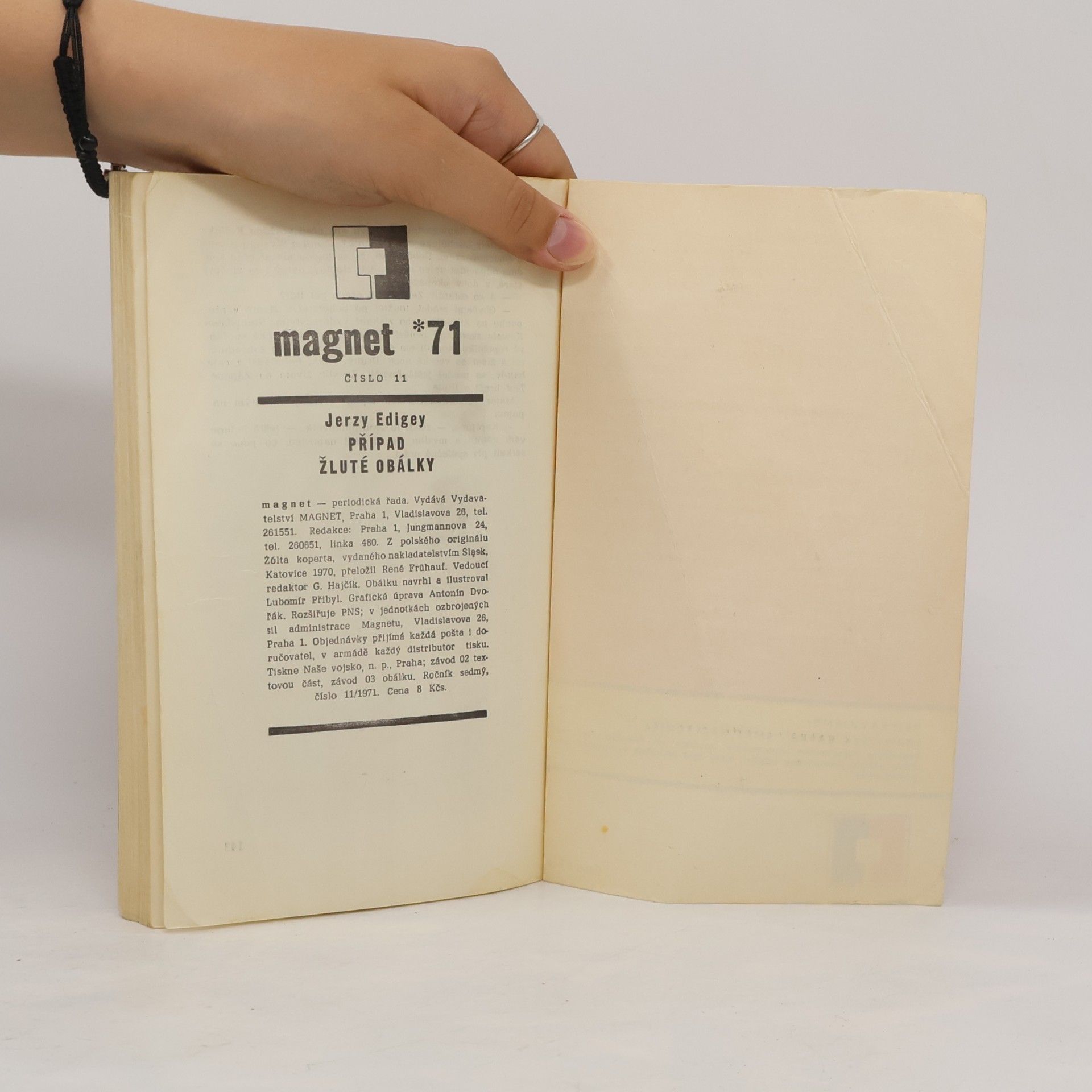 Jerzy Edigey Magnet 1971. Případ žluté obálky