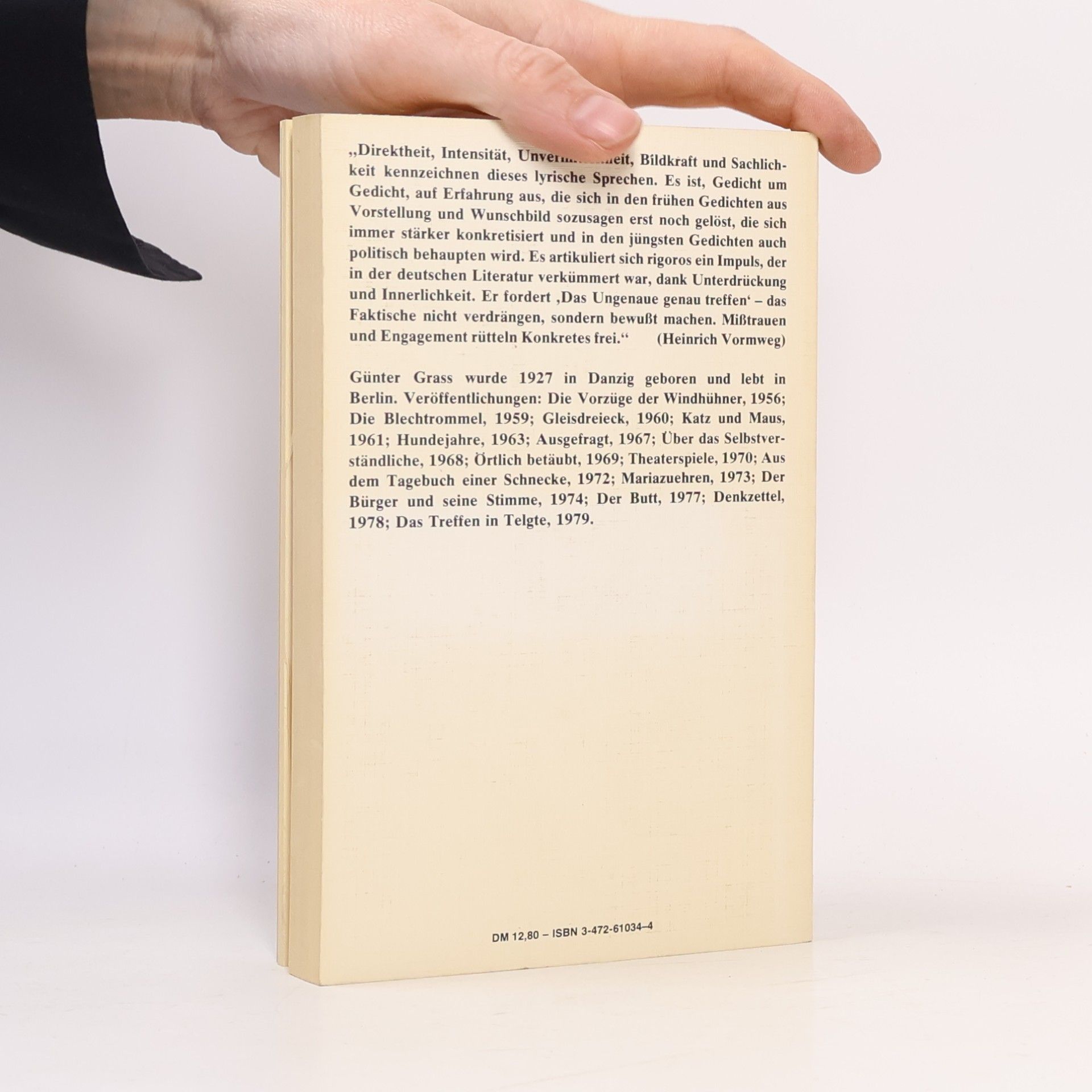 Günter Grass Gesammelte Gedichte