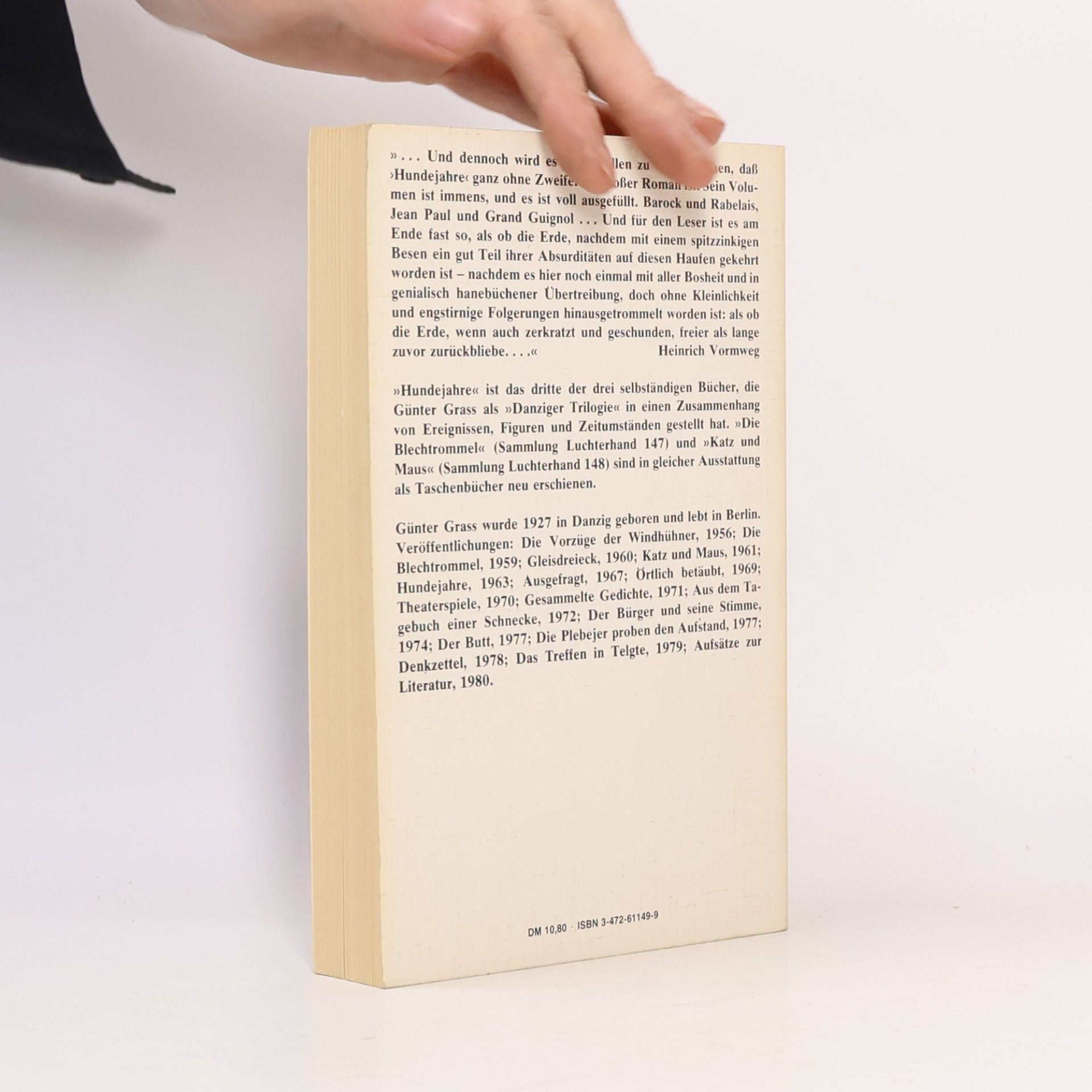 Günter Grass Danziger Trilogie 3 Hundejahre