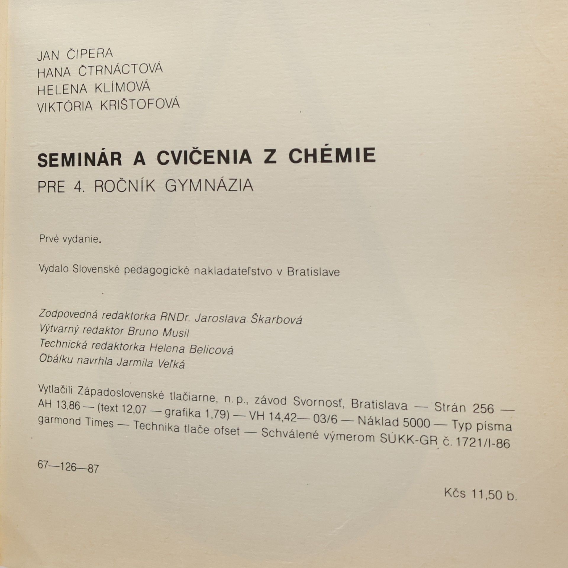 Collectif d'auteurs Seminár a cvičenia z chémie pre 4. ročník gymnázia