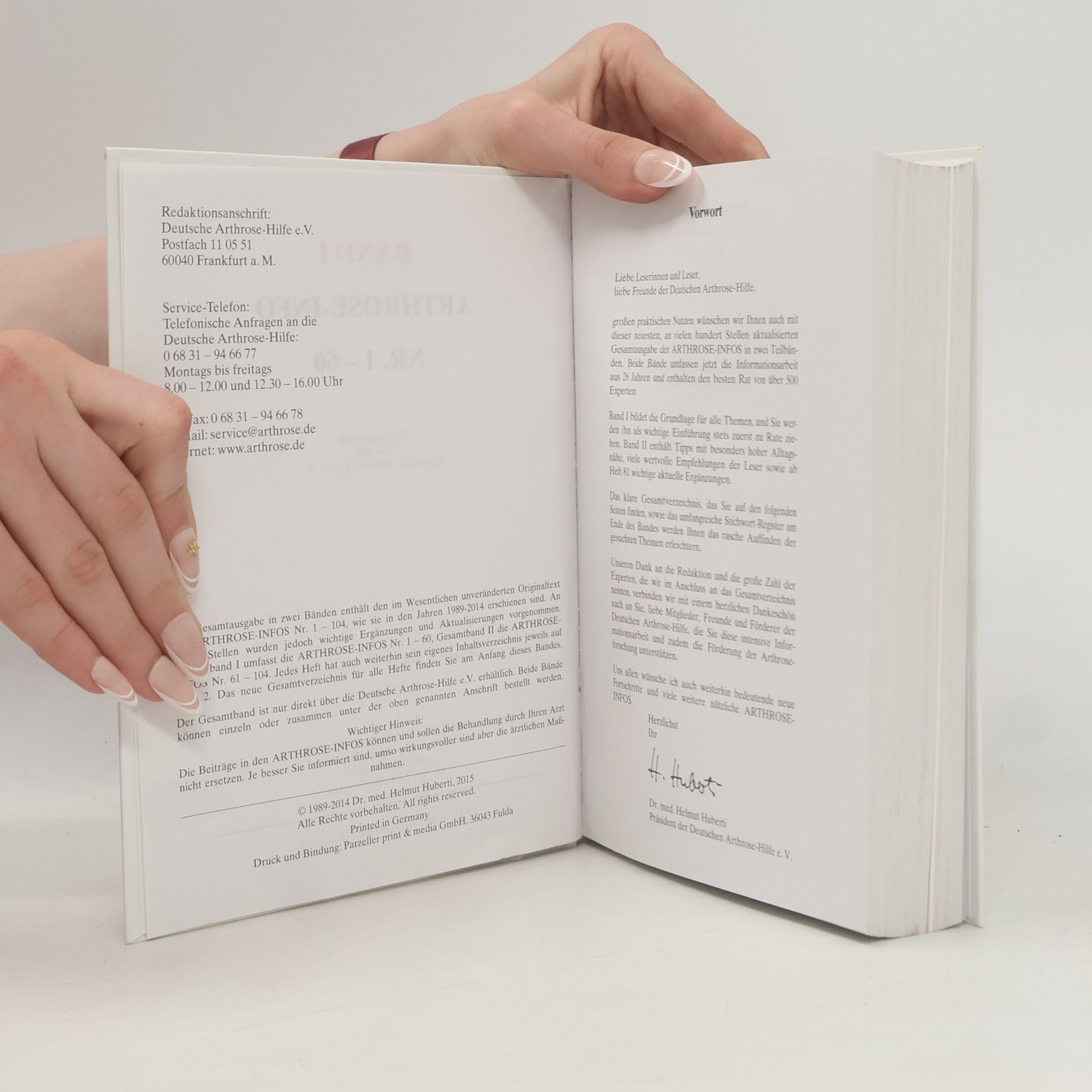 Helmut Huberti Arthrose Info Nr. 1-60